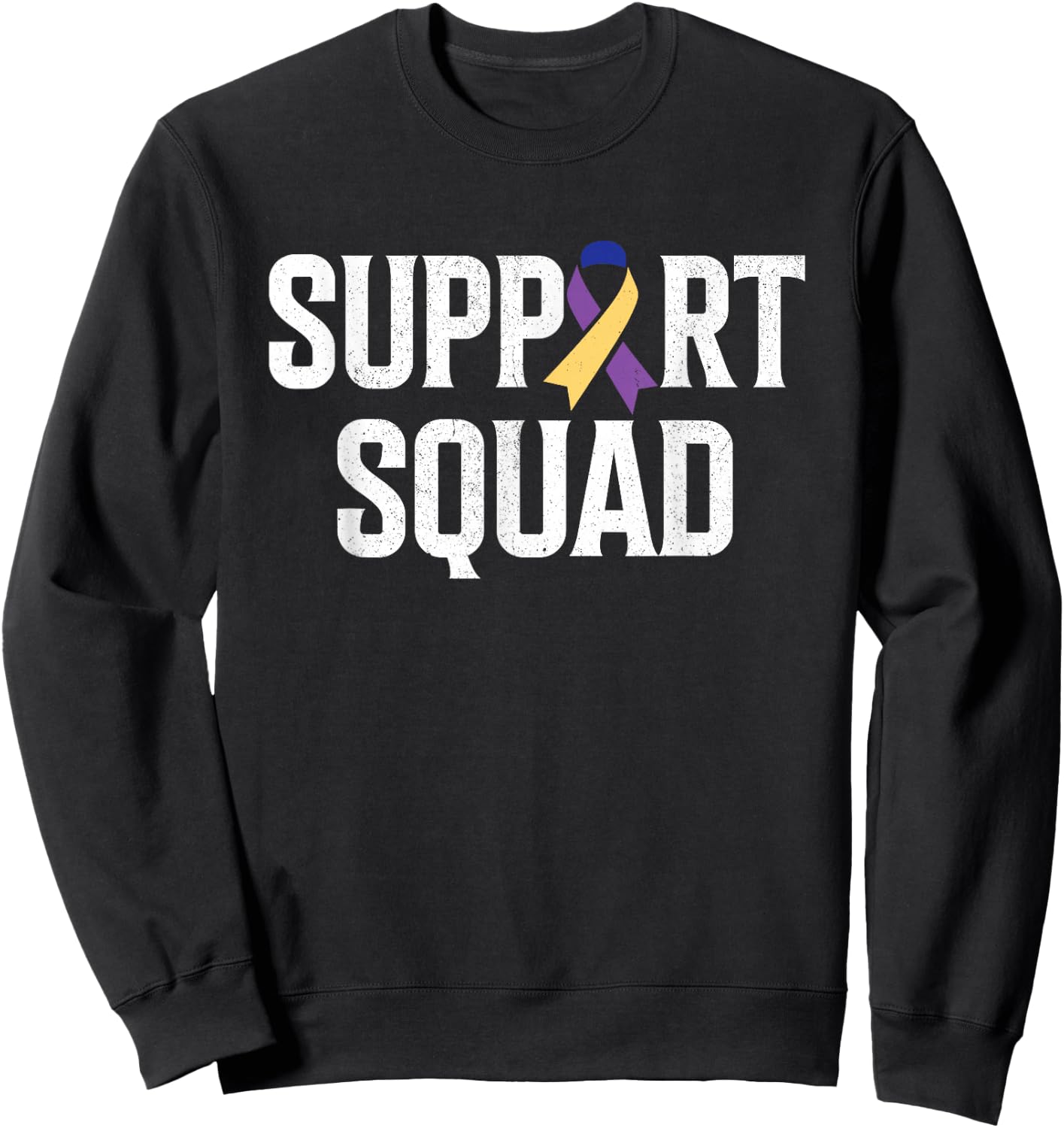 Bladder Cancer Support Squad Bladder Cancer Awareness Sweatshirt - Sweatshirt | Black
