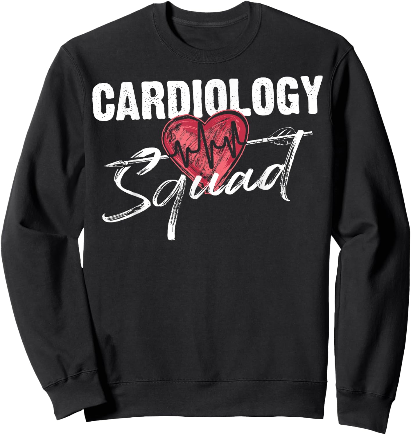 Funny Cardiology Squad Gift Cardiovascular Technologists Sweatshirt - Sweatshirt | Black