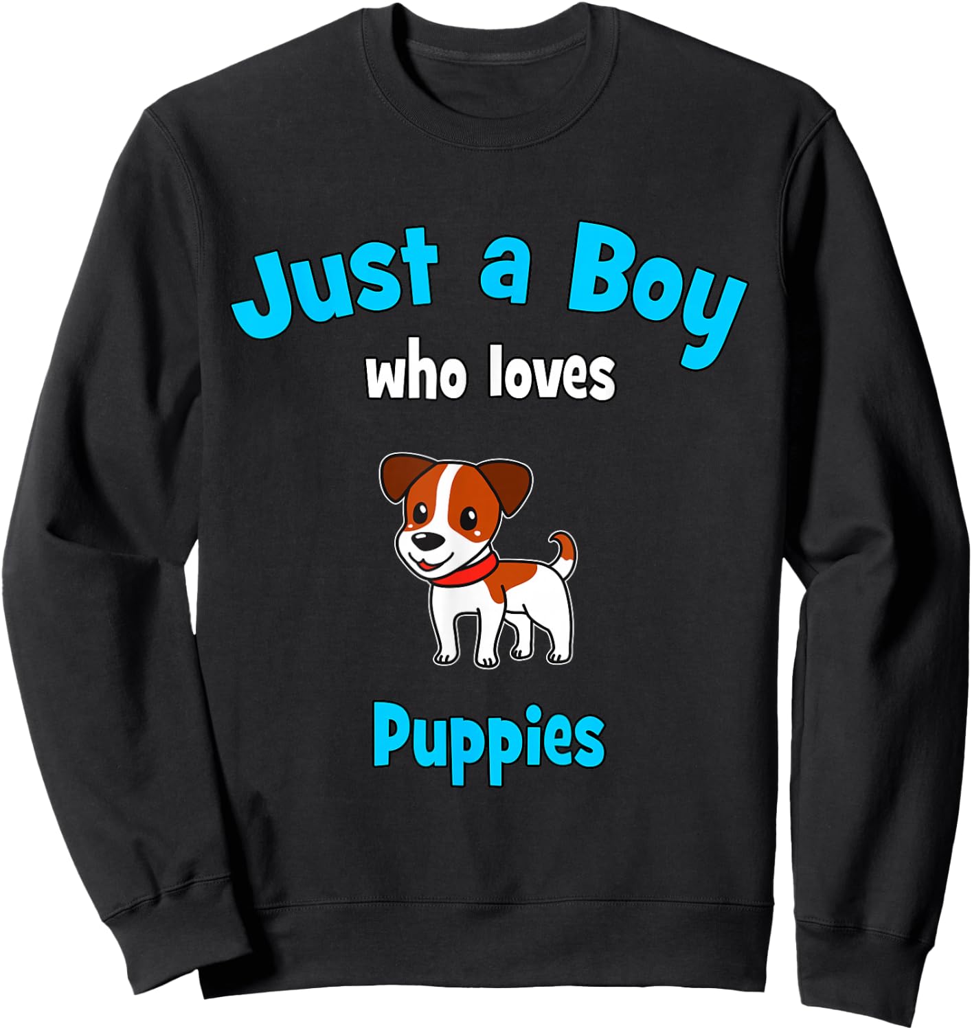 Puppy Shirt for Boys | Kids Puppy Sweatshirt - Sweatshirt | Black