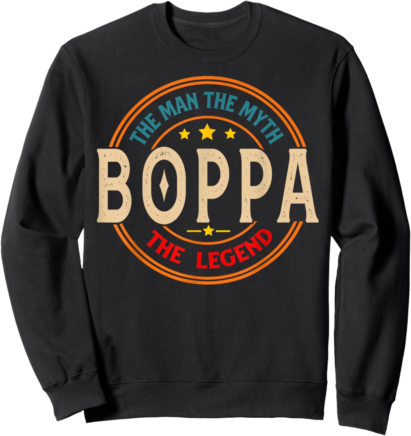 BOPPA The Legend The Man, Funny BOPPA Fathers Day Sweatshirt - Sweatshirt | Black