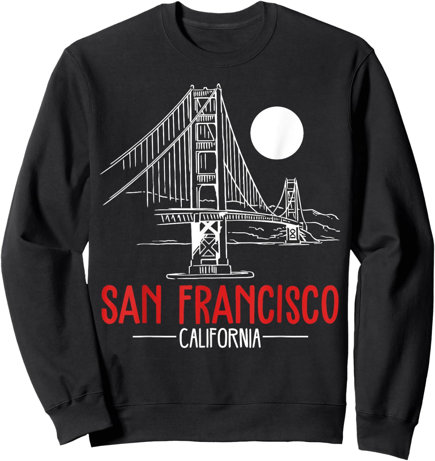 San Francisco Gold Gate Bridge Gift design Sweatshirt - Sweatshirt | Black