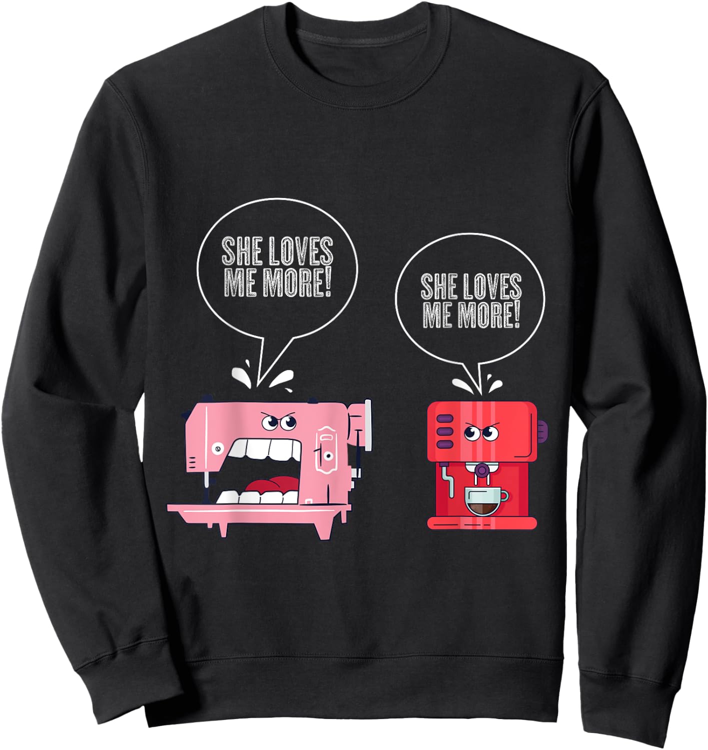 Sewing Machine Coffee Funny Sewing Sweatshirt - Sweatshirt | Black