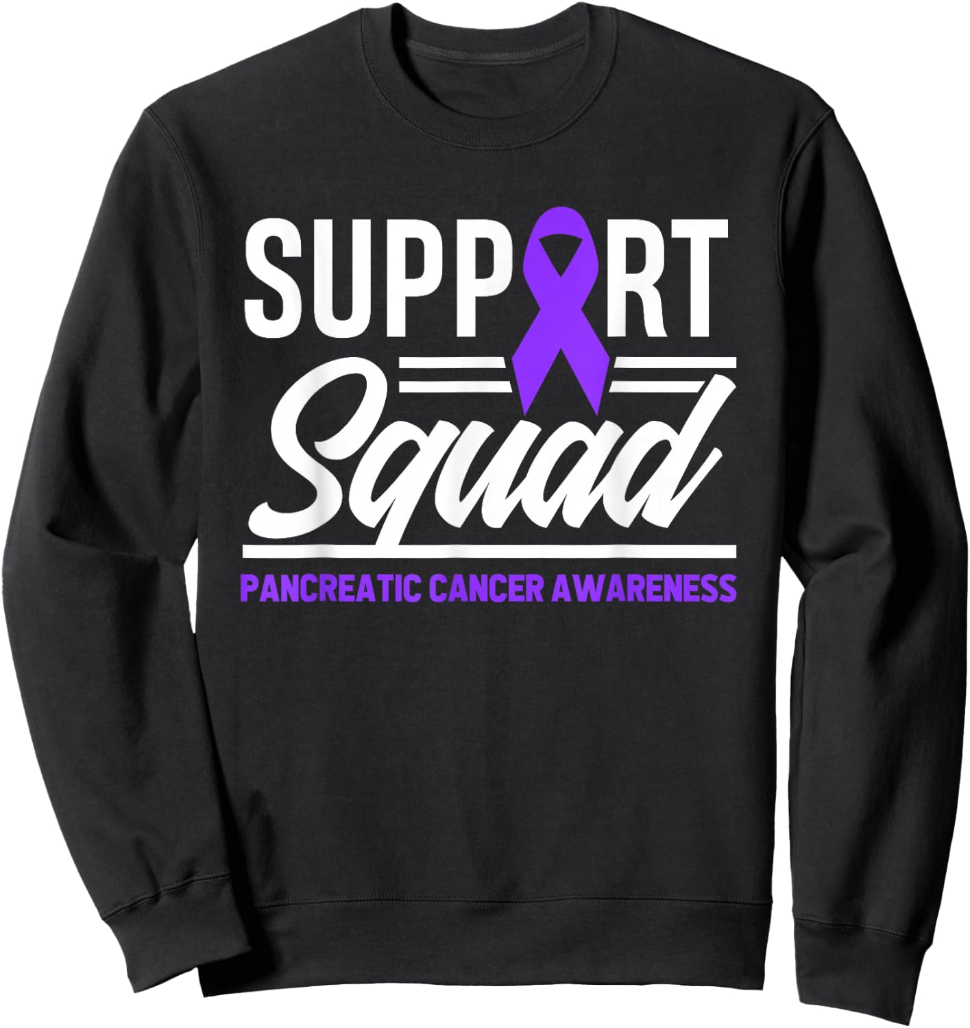 Pancreatic Cancer Support Squad Pancreatic Cancer Awareness Sweatshirt - Sweatshirt | Black