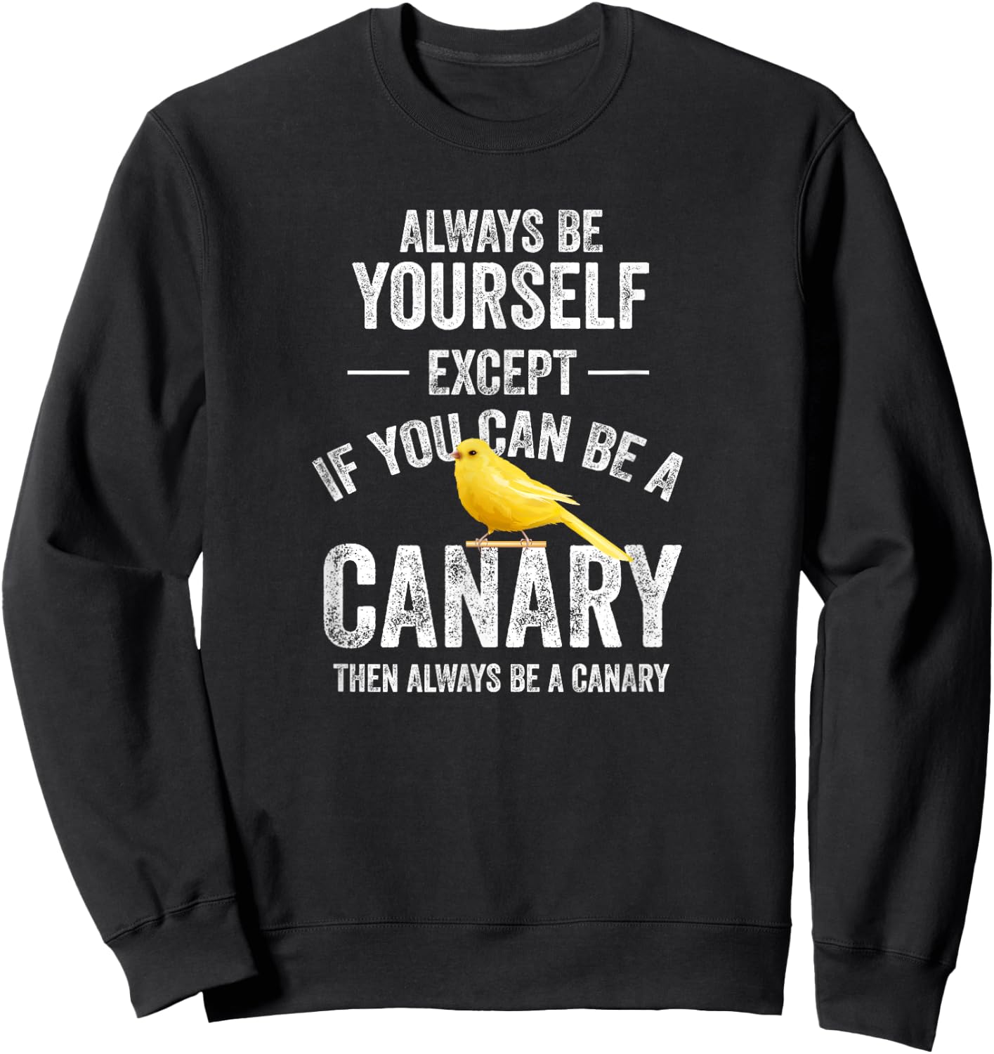 Be A Canary Canary Bird Pet Sweatshirt - Sweatshirt | Black