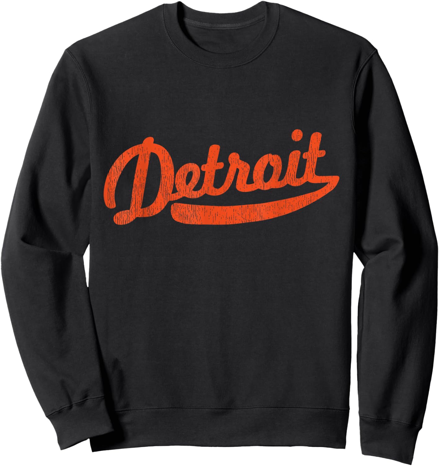 Distressed Detroit Baseball Stuff Vintage Detroit Sweatshirt - Sweatshirt | Black