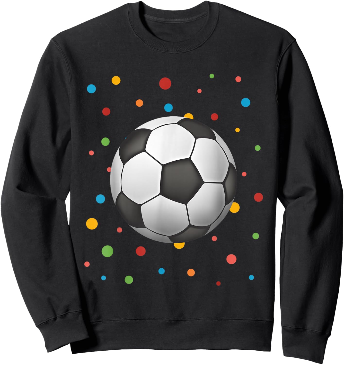 Dot Day Shirt Polka Dots Soccer Kids Boys Girls Youths Sweatshirt - Sweatshirt | Black