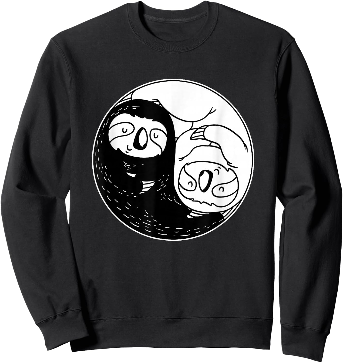 Sloth Lover Gifts Yin Yang Shirt Girls Women Sweatshirt - Sweatshirt | Black