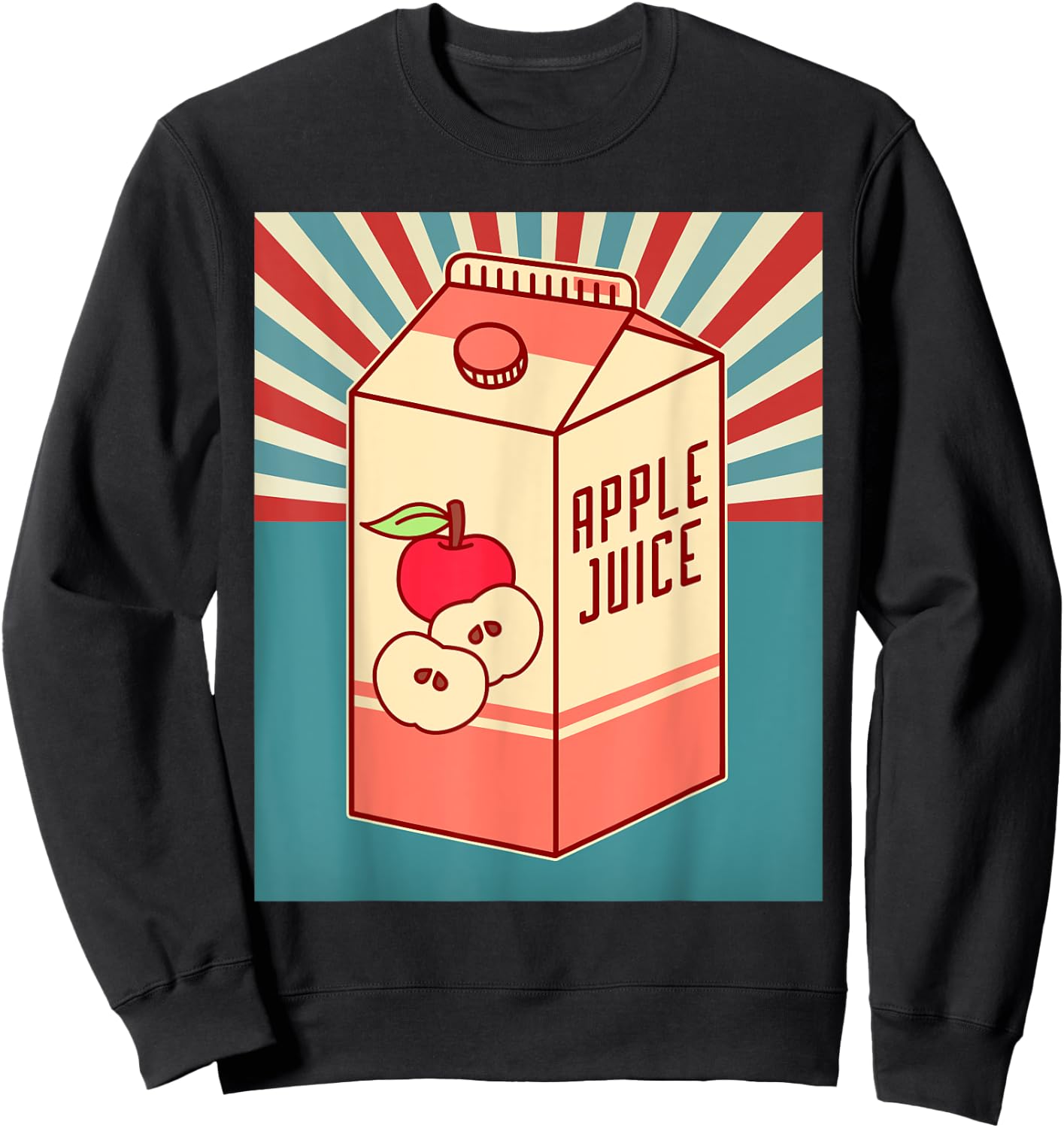 Vintage Japanese apple juice Sweatshirt - Sweatshirt | Black