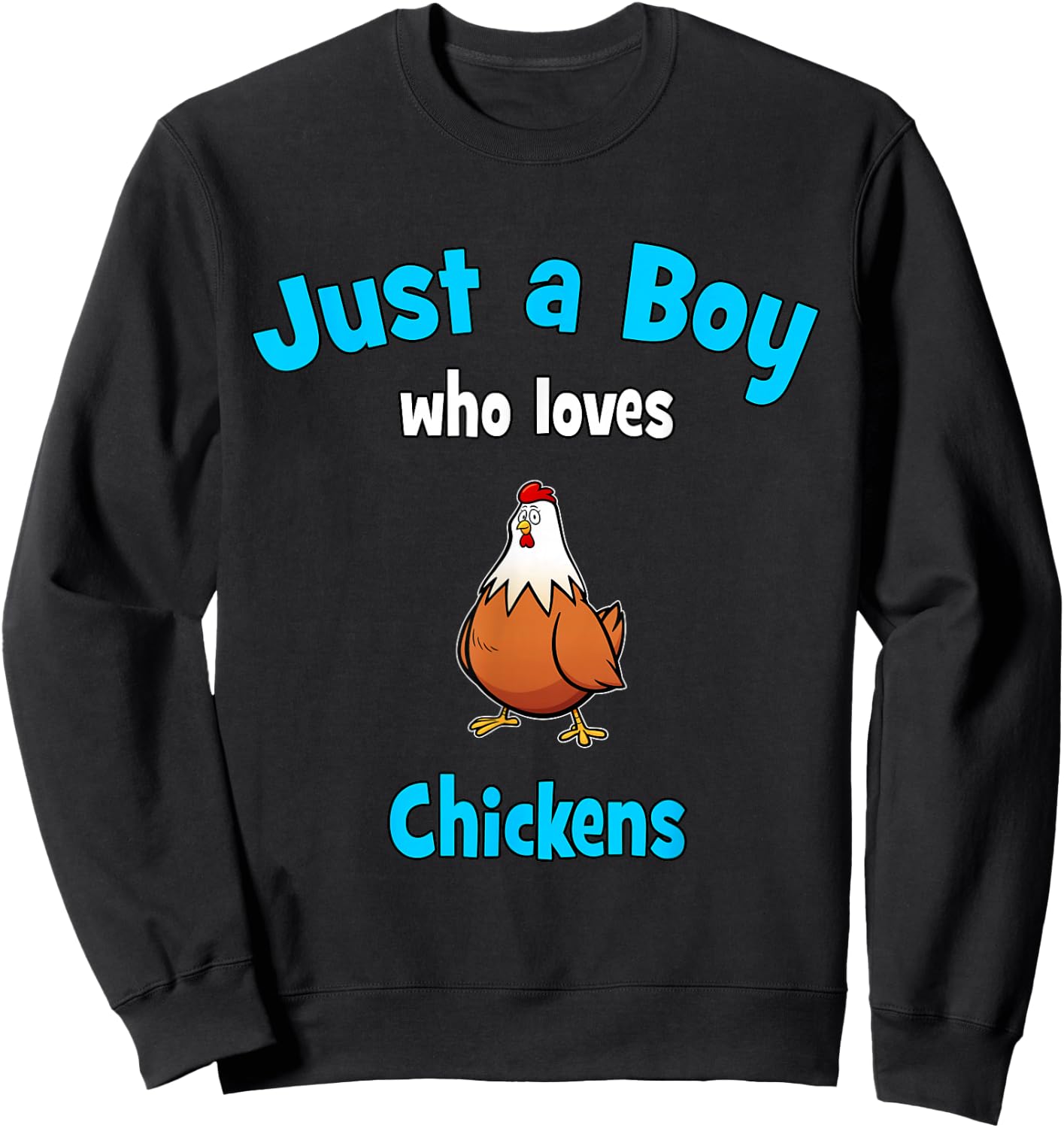 Chicken Shirt for Boys | Children's Chickens Sweatshirt - Sweatshirt | Black