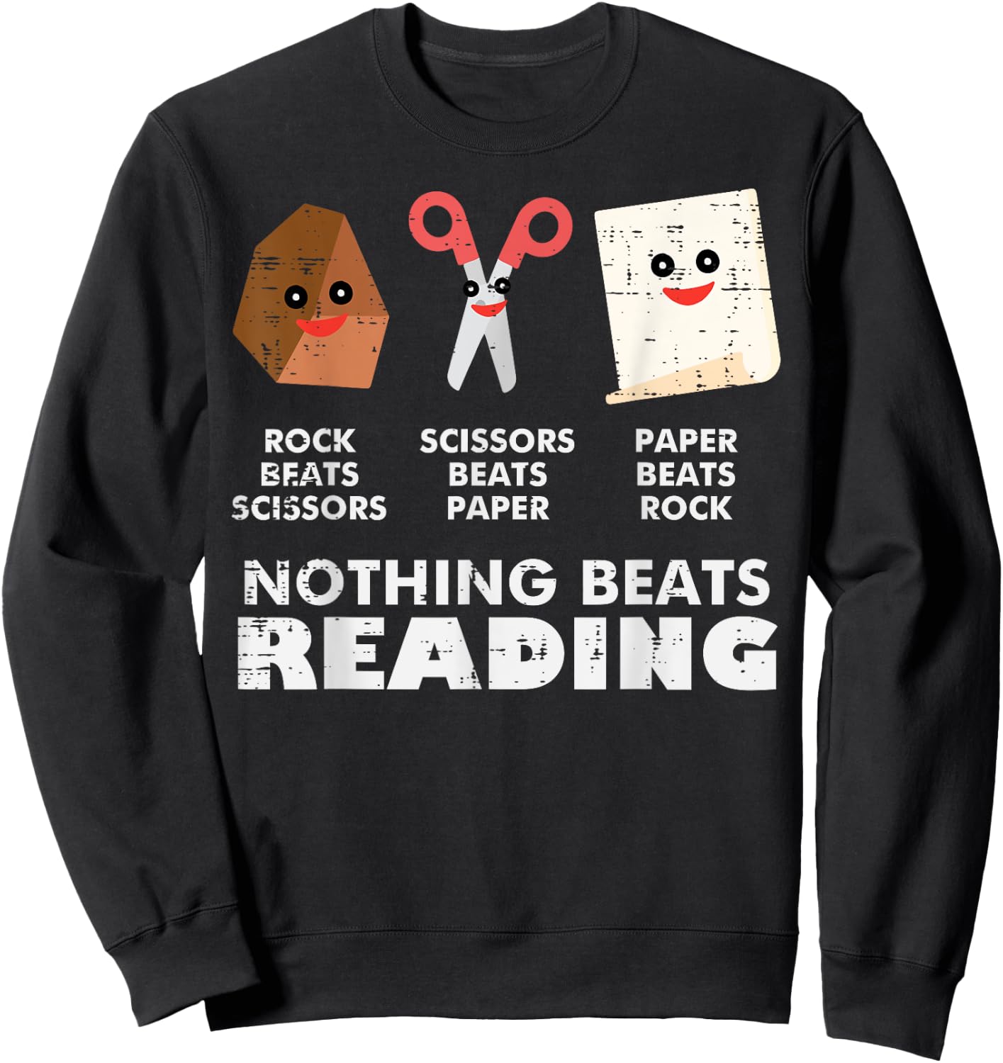 Nothing Beats Reading Book Librarian Across America Kids Sweatshirt - Sweatshirt | Black