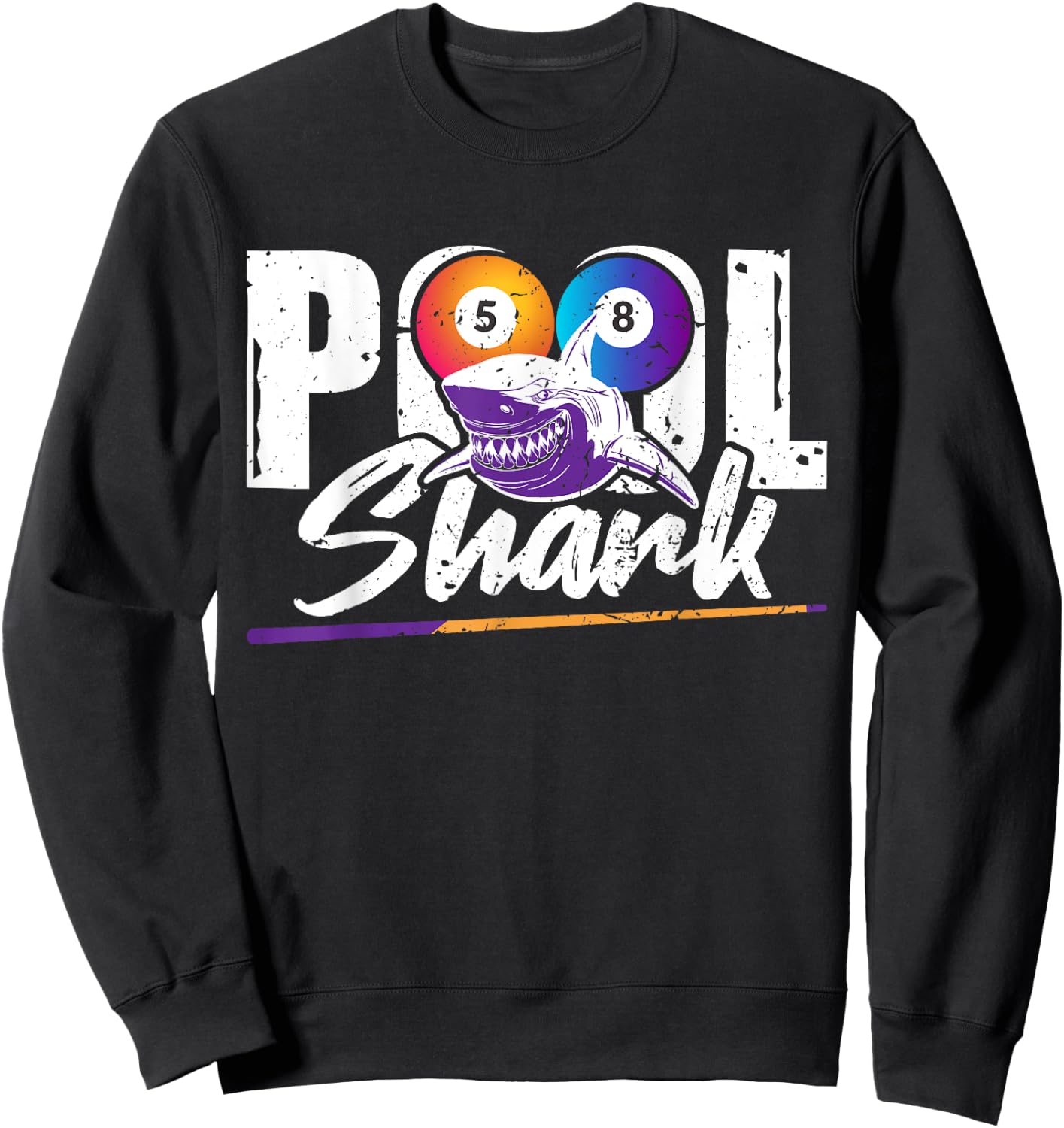 Pool shark – 8-ball pool Billiards Sweatshirt - Sweatshirt | Black