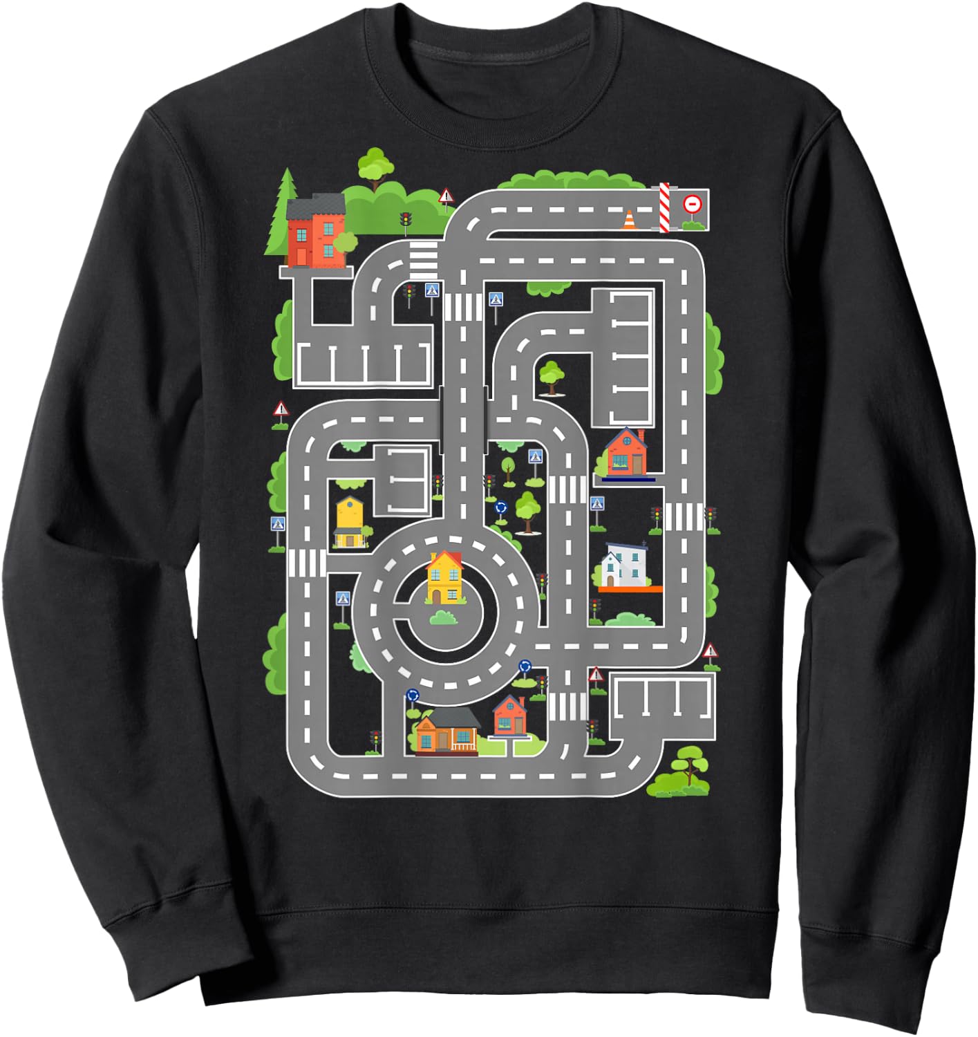 Play Cars On Dad's Back Shirt Funny Kids and Fathers Play Sweatshirt - Sweatshirt | Black