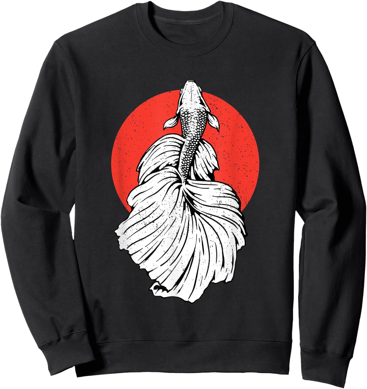Funny Retro Vintage Betta Fish Sweatshirt - Sweatshirt | Black