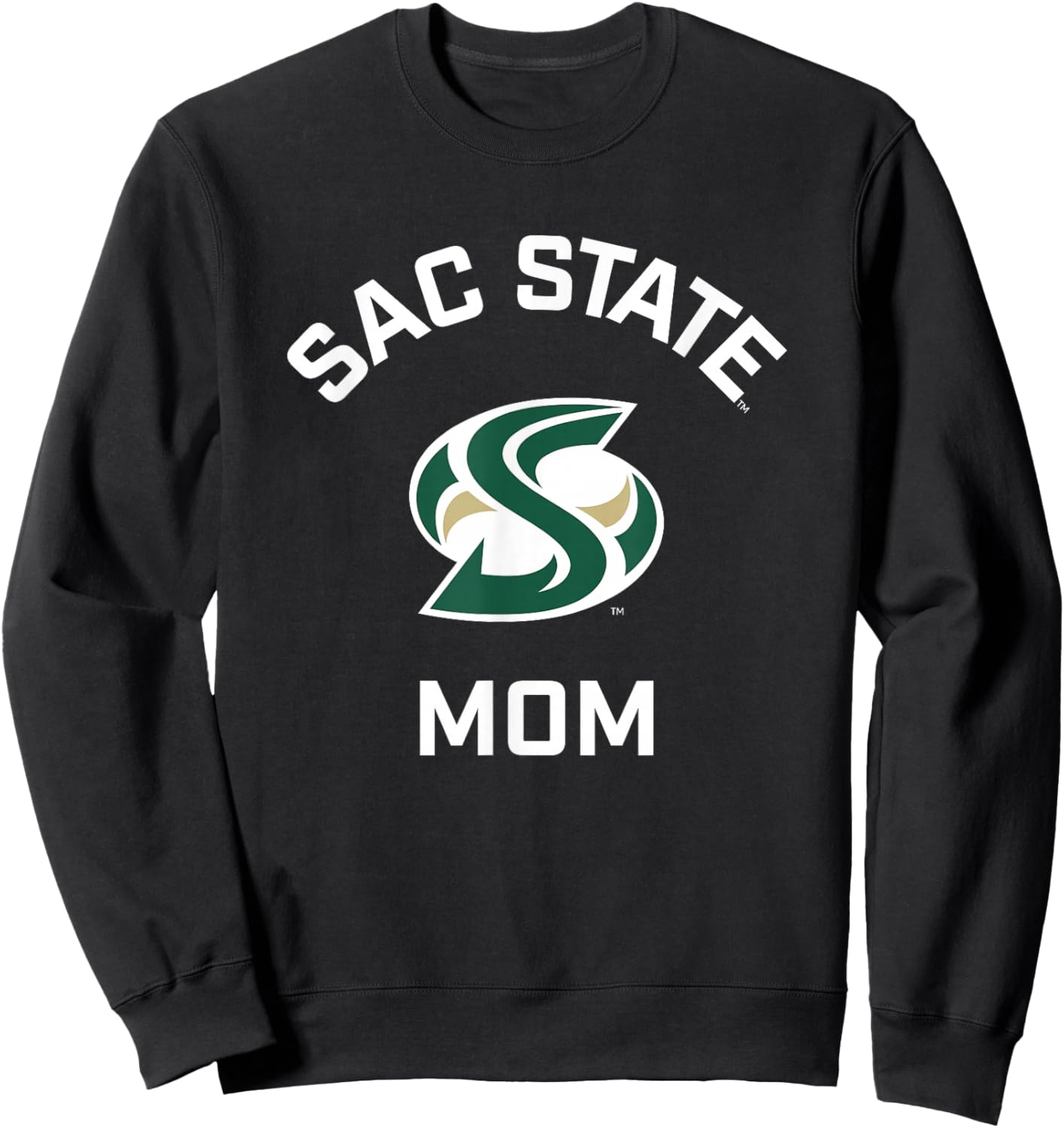 Sacramento State CSUS Hornets Arched Mom Sweatshirt - Sweatshirt | Black