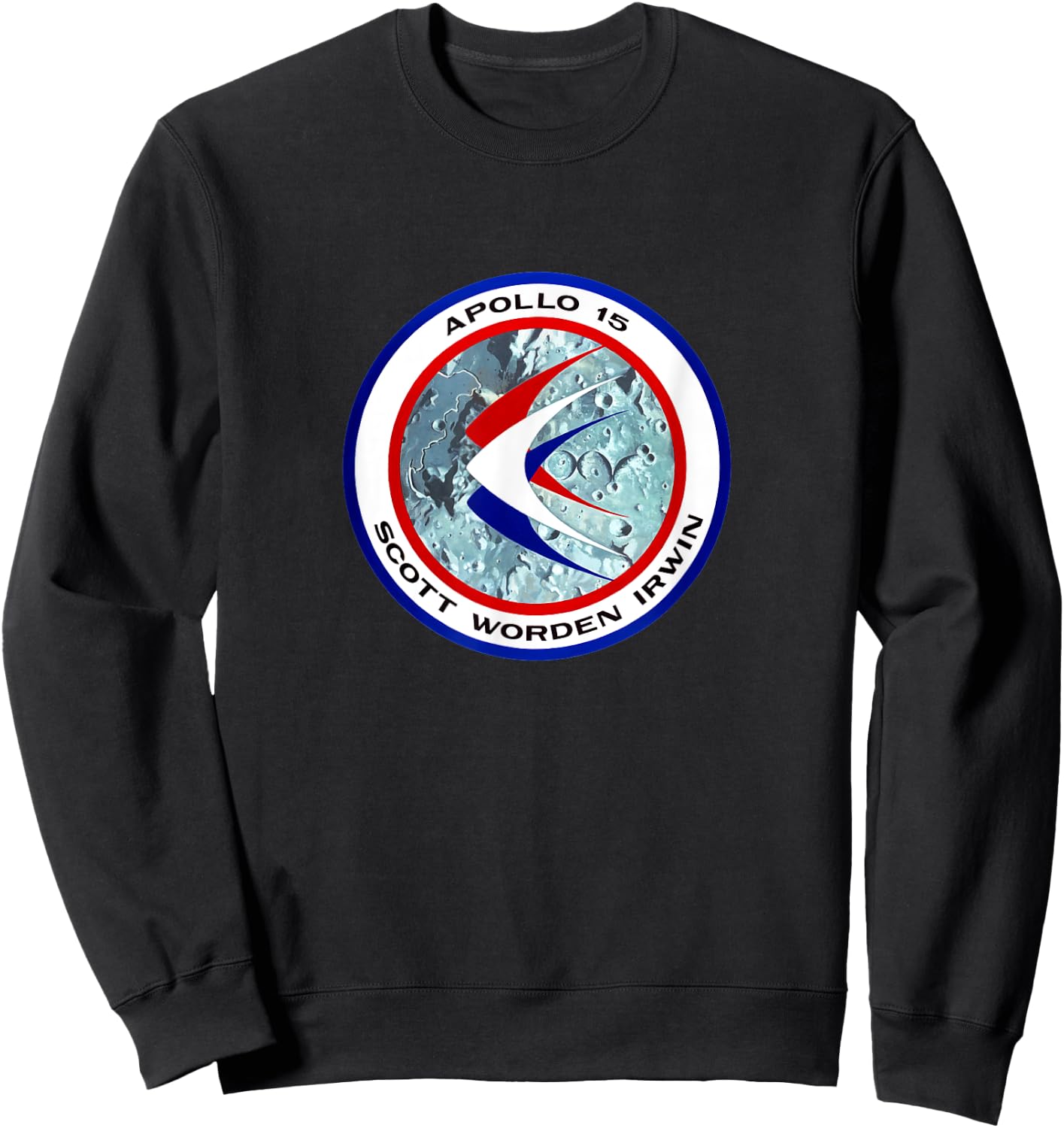 Apollo 15 Mission Patch Insignia Space Exploration Sweatshirt - Sweatshirt | Black