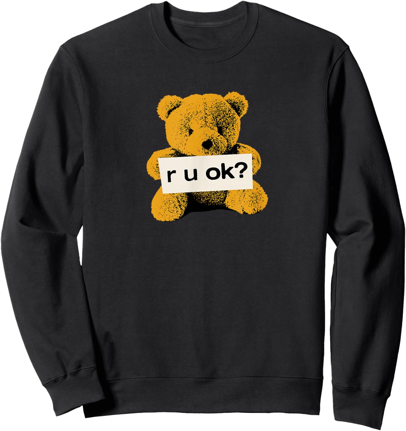 Official Yungblud Teddy r u ok? Black Sweatshirt - Sweatshirt | Black