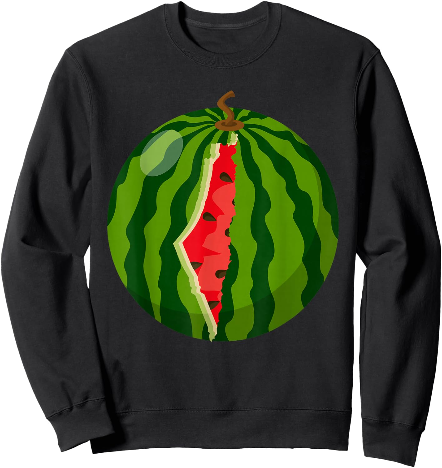 Palestine Map Watermelon Arabic Calligraphy Sweatshirt - Sweatshirt | Black