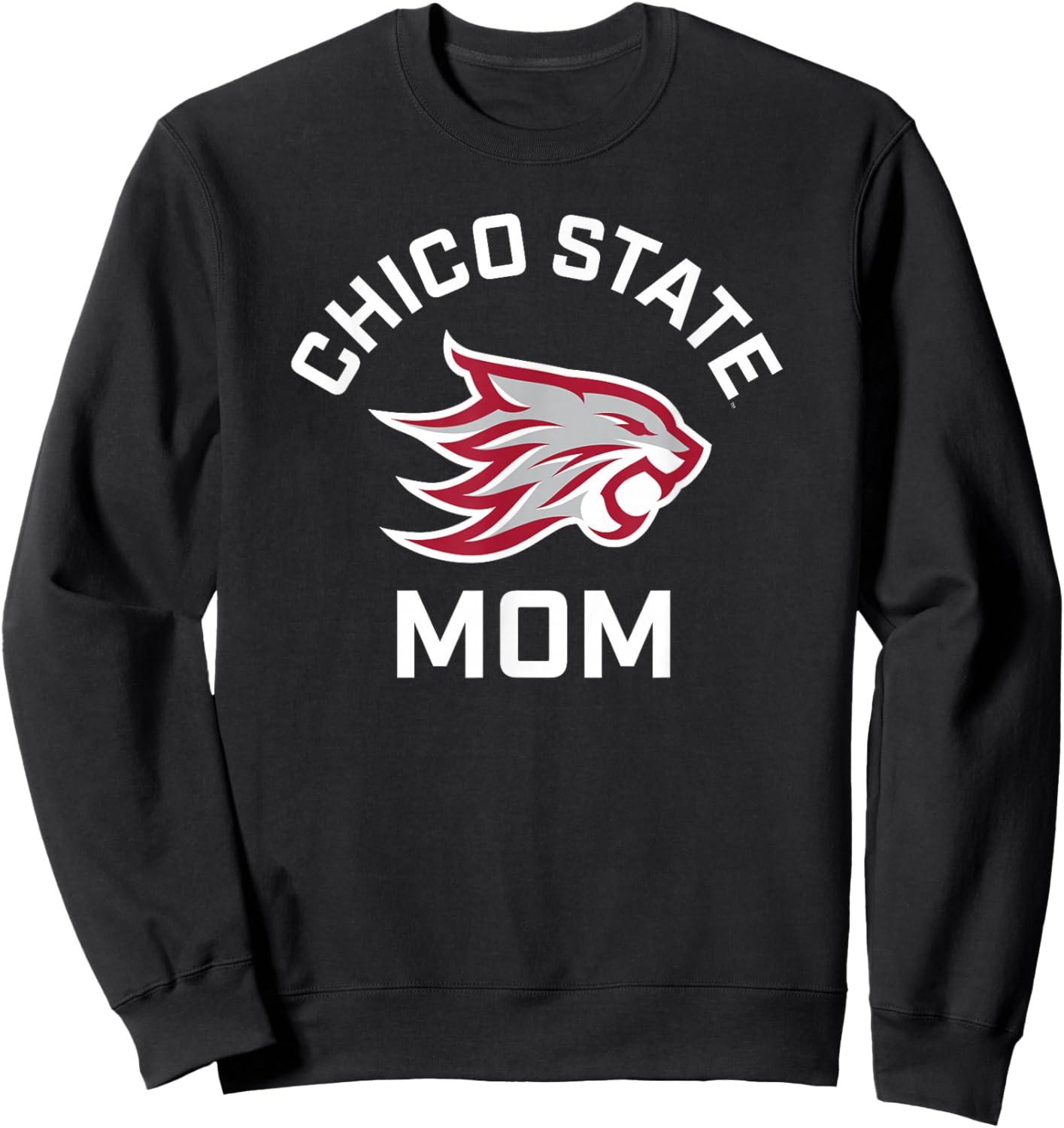 Chico State Wildcats Arched Mom Sweatshirt - Sweatshirt | Black