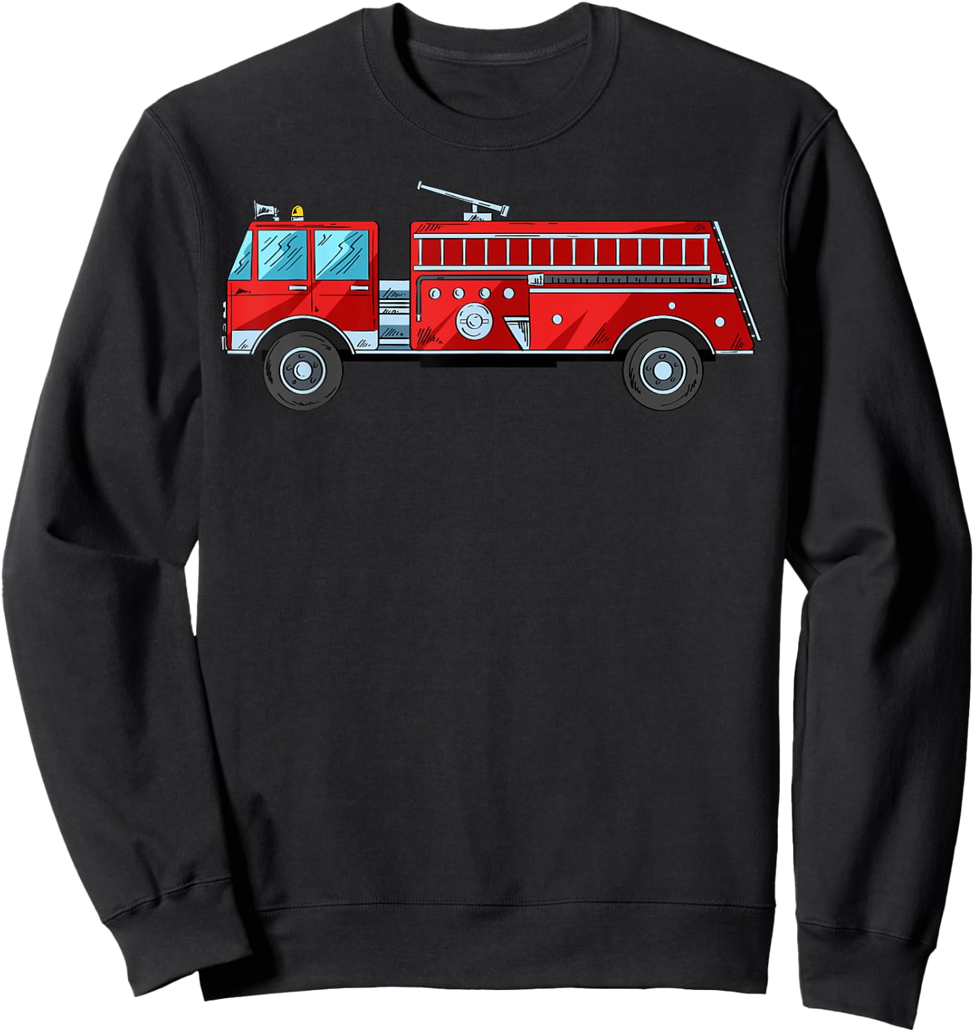 Firefighter Fire Truck Fireman Firefighting Rescue Volunteer Sweatshirt - Sweatshirt | Black