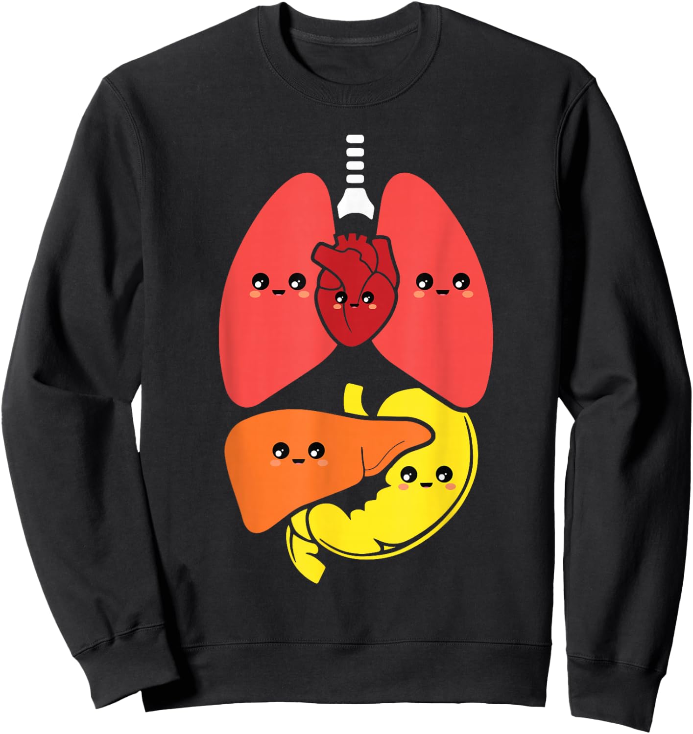 Anatomy Anatomical Body Systems Nurse Sweatshirt - Sweatshirt | Black