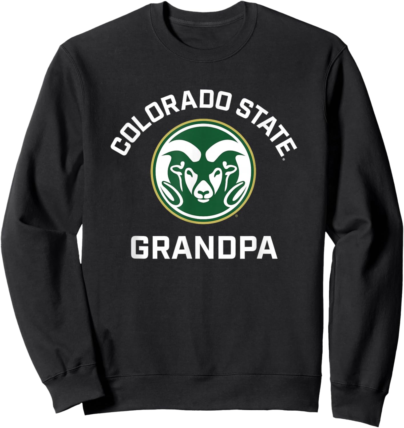 Colorado State University Rams Arched Grandpa Sweatshirt - Sweatshirt | Black