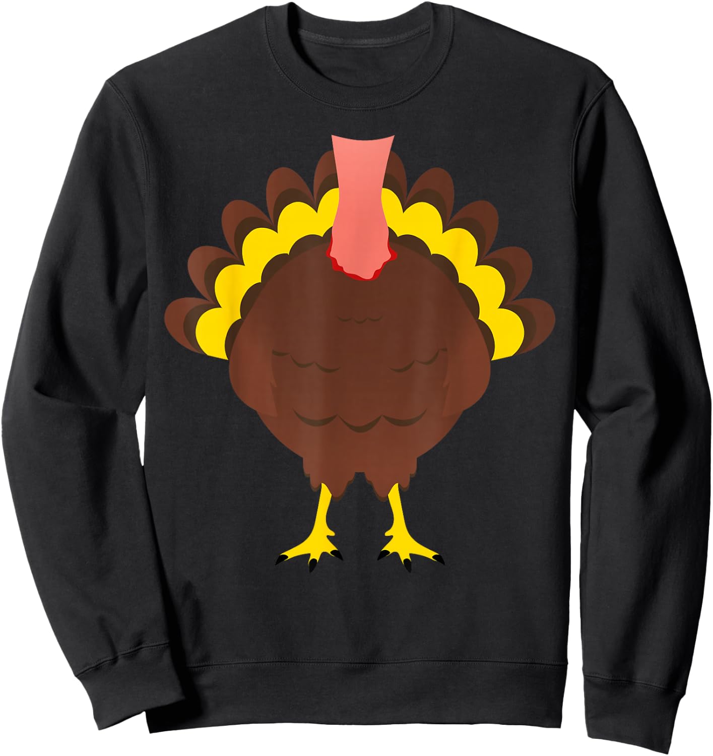 Turkey Shirt Adult Kids Men Women Turkey Costume Sweatshirt - Sweatshirt | Black