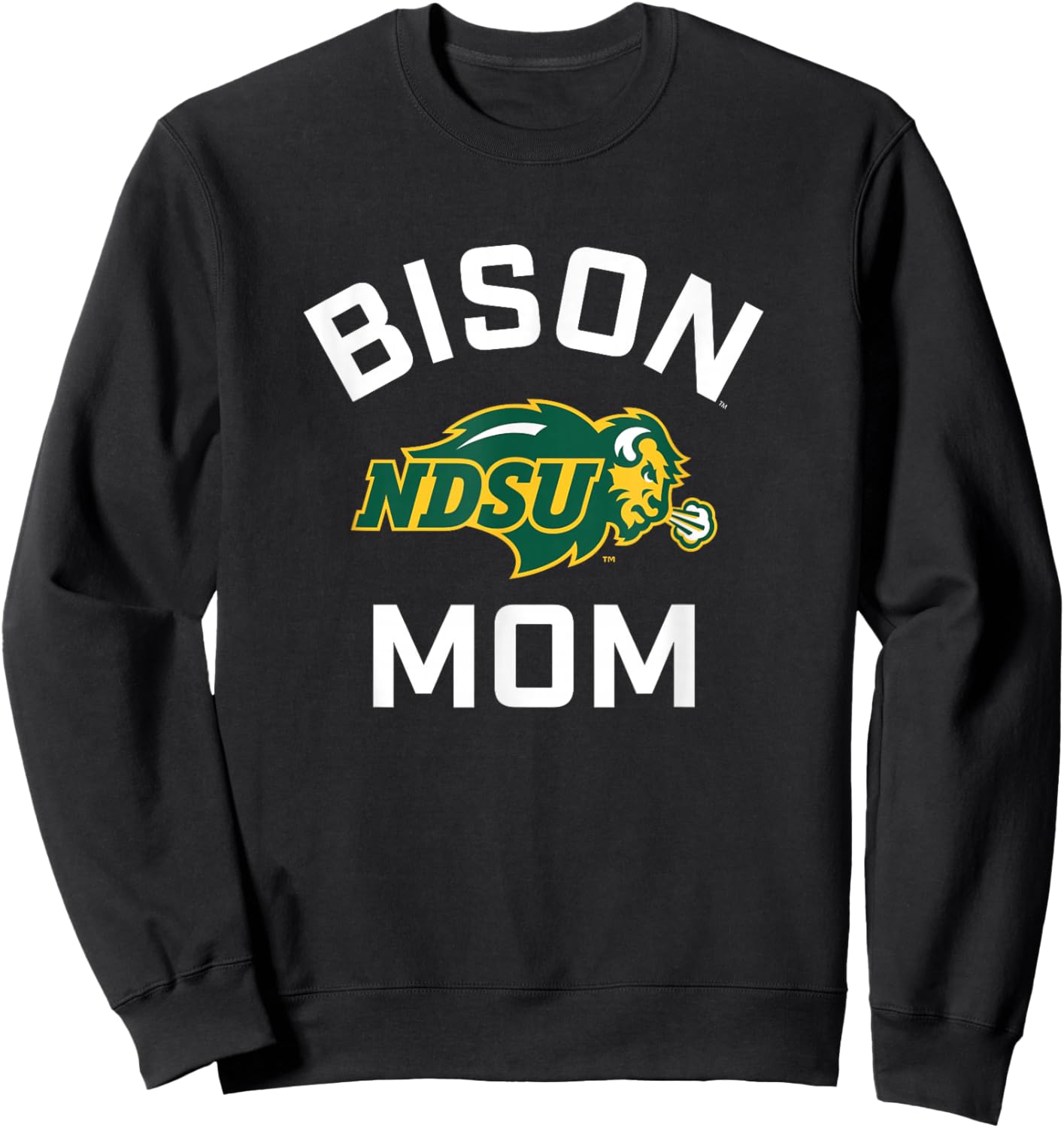 North Dakota State University NDSU Bison Arched Mom Sweatshirt - Sweatshirt | Black