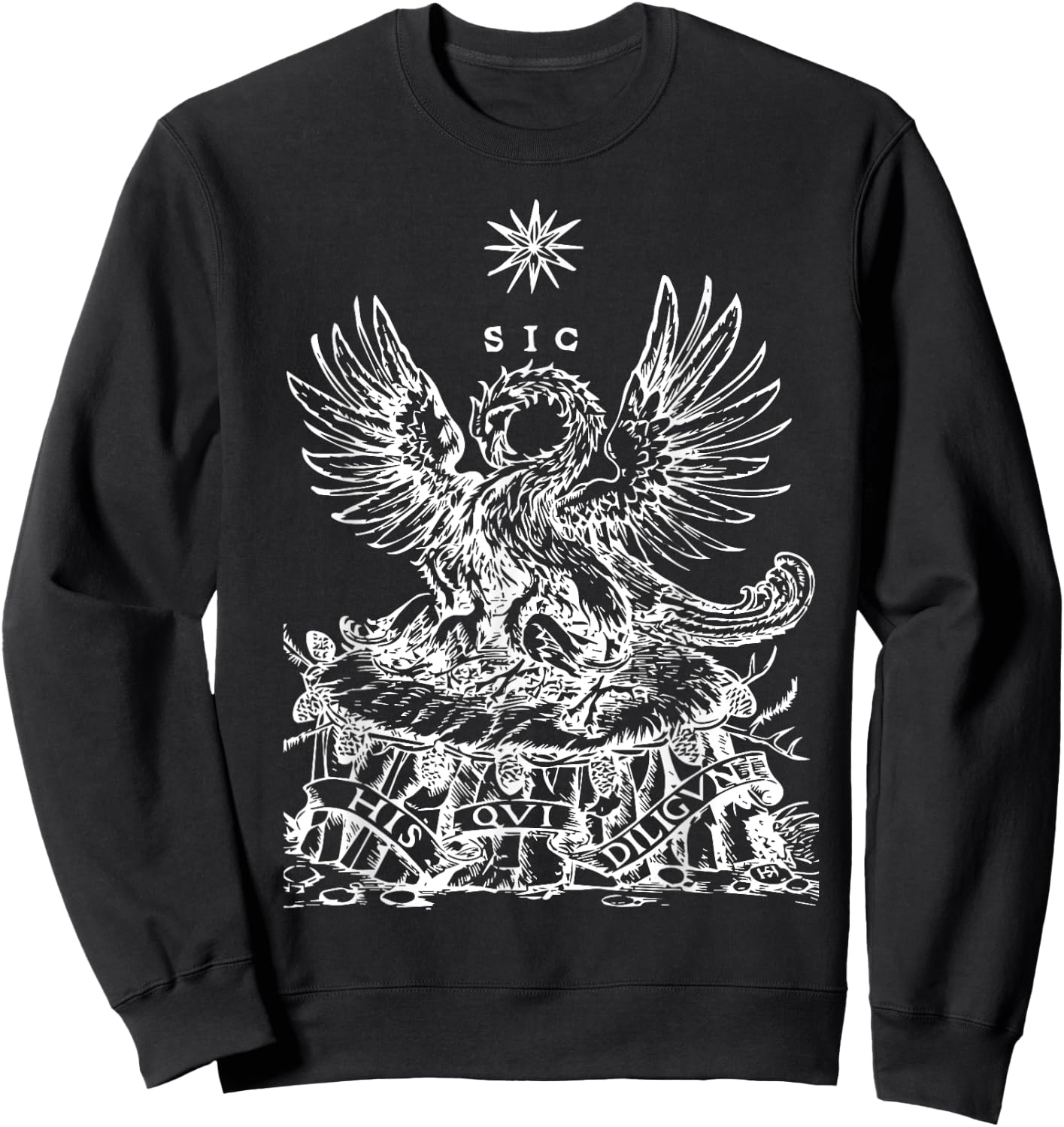 Pelican in Her Piety Traditional Latin Mass Catholic Symbols Sweatshirt - Sweatshirt | Black