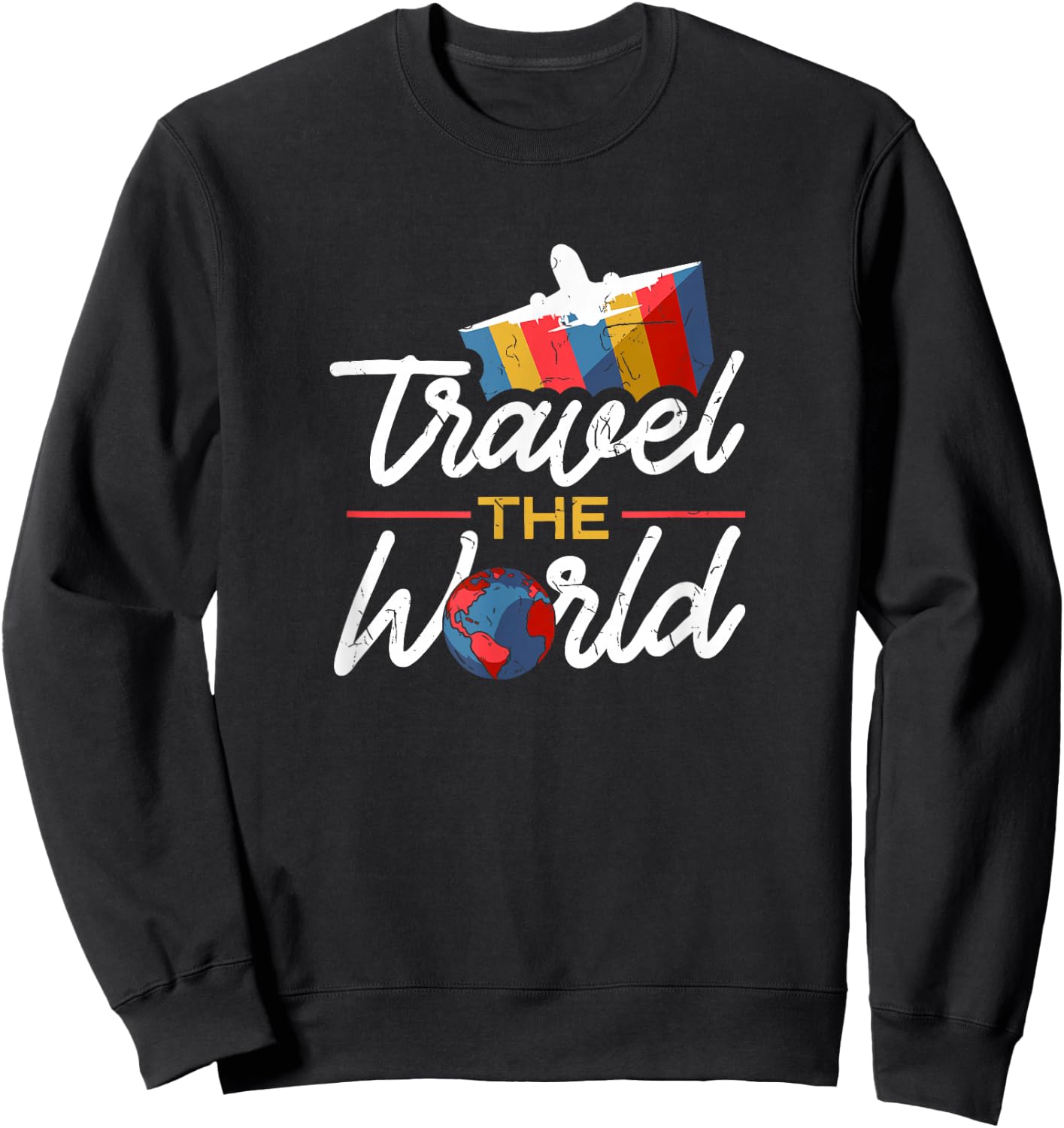 World Trip Travel Around World Tour Traveller Gift Sweatshirt - Sweatshirt | Black