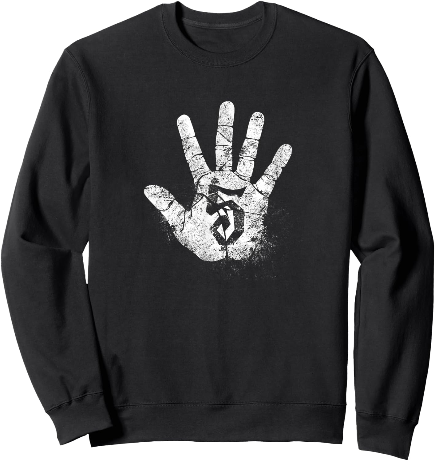 Number 5 Hi Five Hand Sign Hello Greeting Play Games Academy Sweatshirt - Sweatshirt | Black