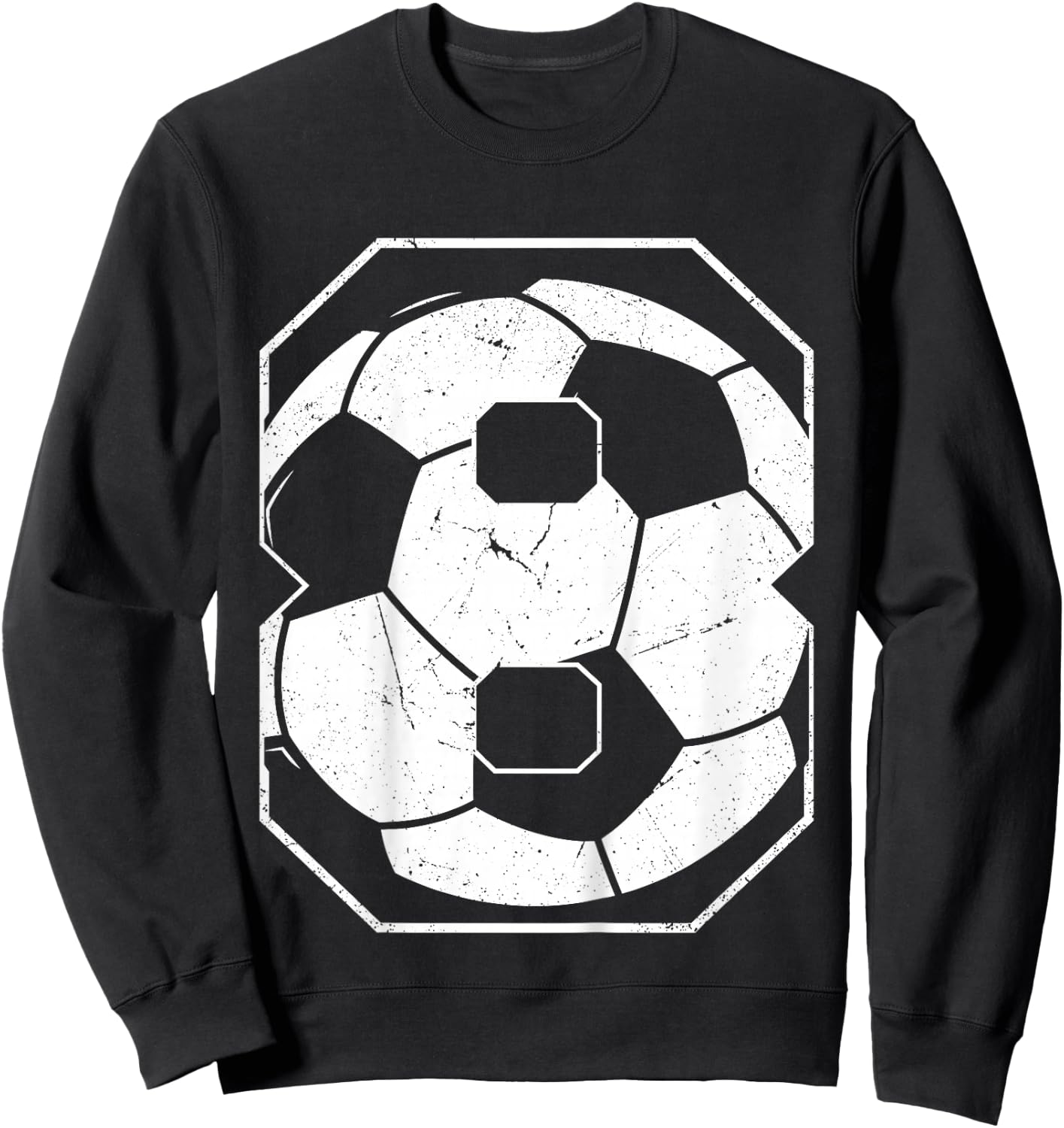 Kids 8th Birthday Boy Soccer Player Football 8 Years Old Sweatshirt - Sweatshirt | Black