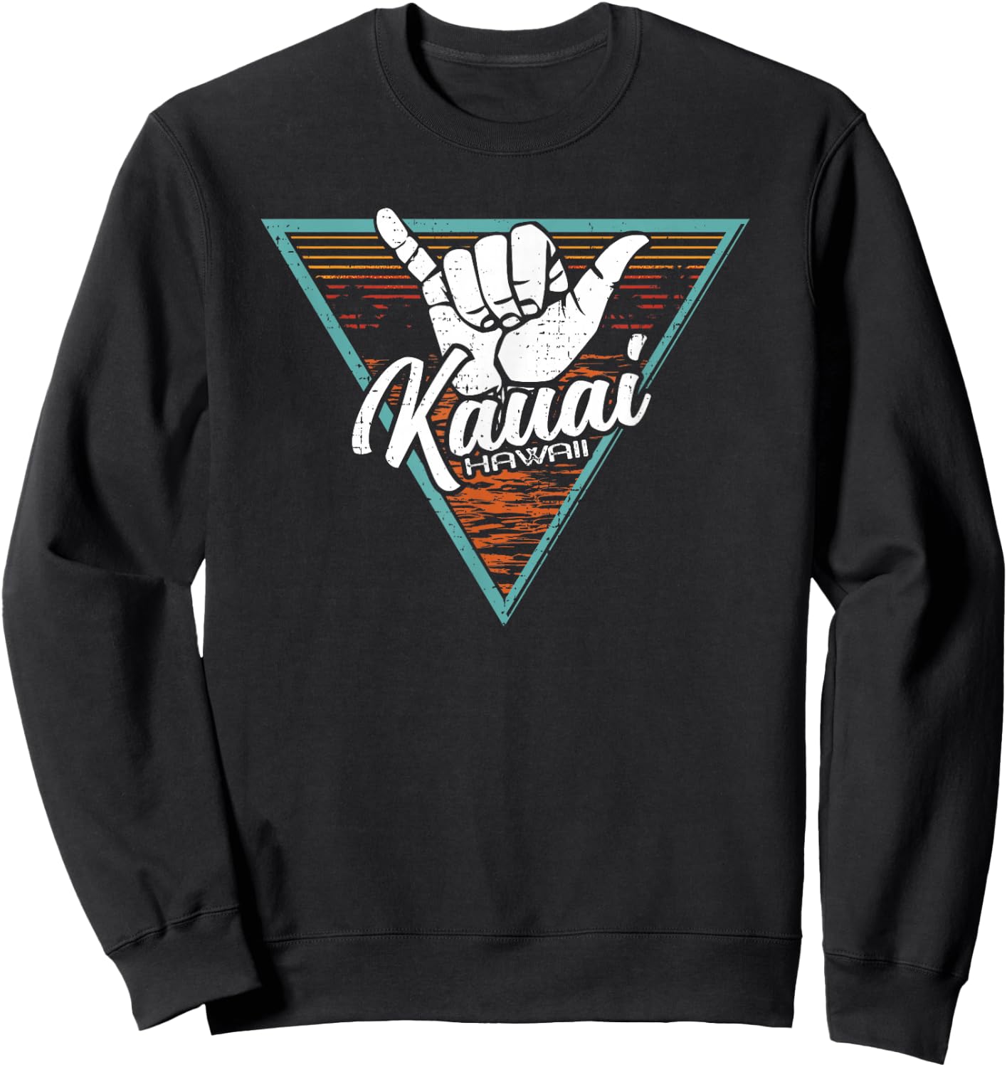 Tropical Shaka Kauai Hawaii - Kauai Hi Sweatshirt - Sweatshirt | Black