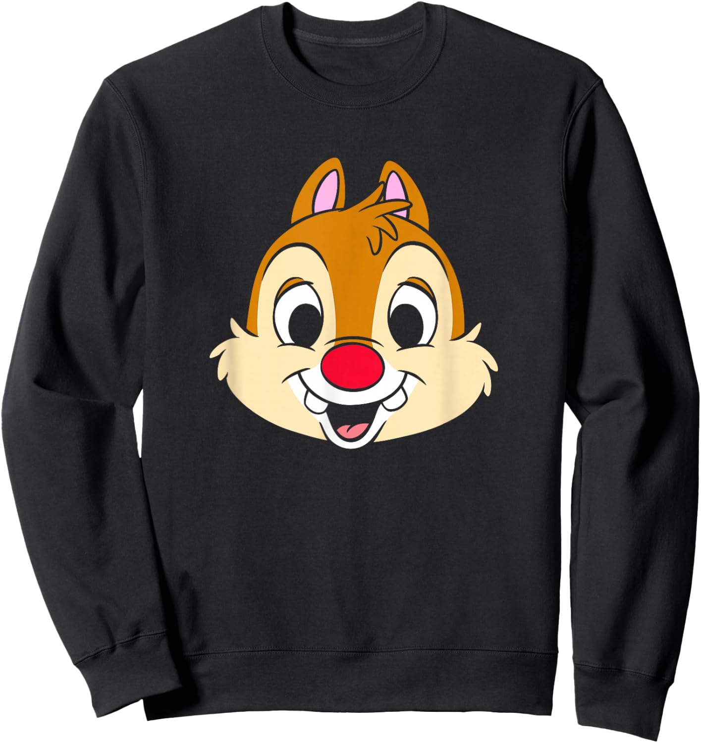 Disney Chip And Dale Dale Transparent Eyes & Mouth Sweatshirt - Sweatshirt | Black