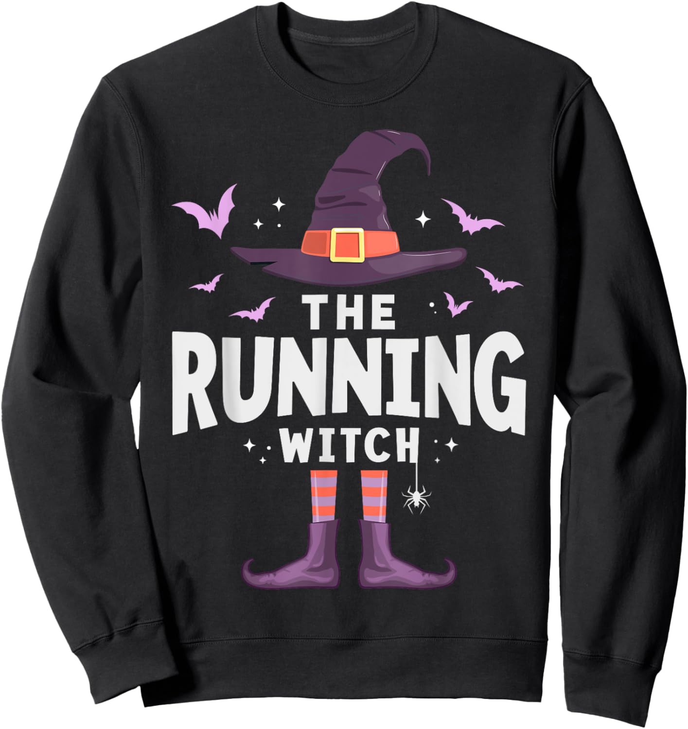 Running Halloween Witch Matching Costume Sweatshirt - Sweatshirt | Black