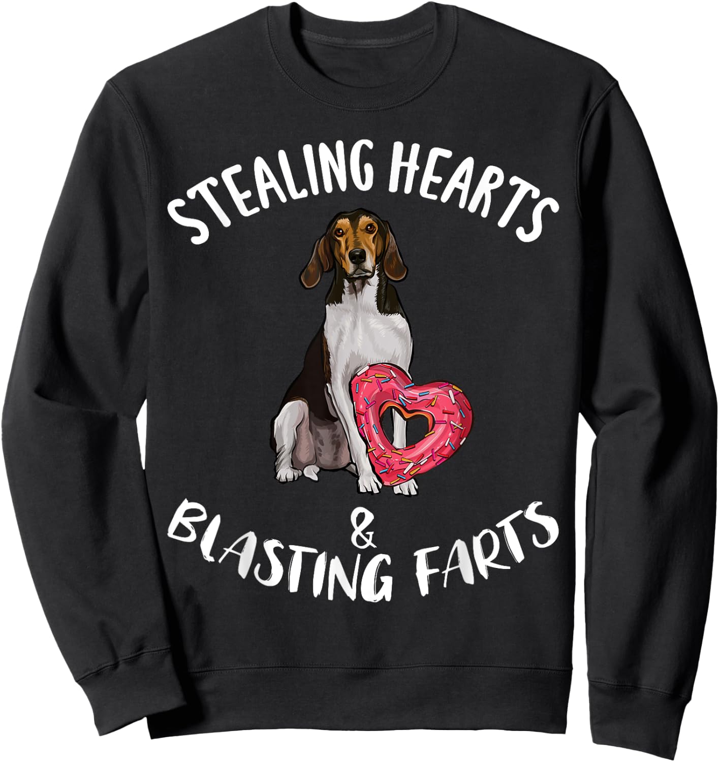 Stealing Hearts Blasting Farts Treeing Walker Coonhound Dog Sweatshirt - Sweatshirt | Black
