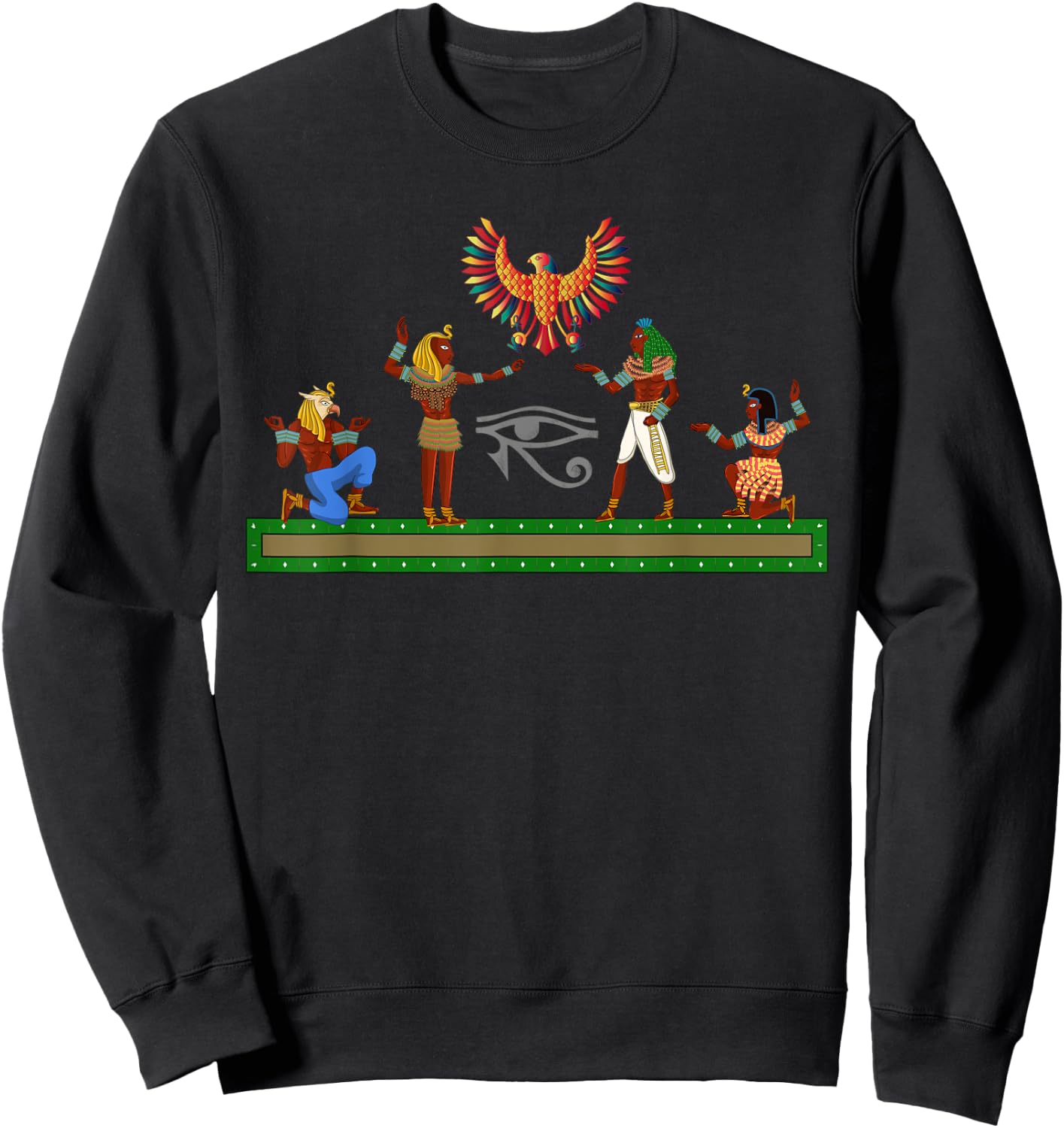 Proud Egyptian Gift Hieroglyphics Tut Ankh Pyramids Egypt Sweatshirt - Sweatshirt | Black