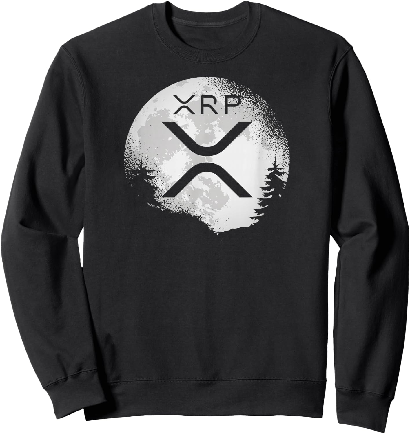 XRP Hodl To The Moon Crypto Sweatshirt - Sweatshirt | Black