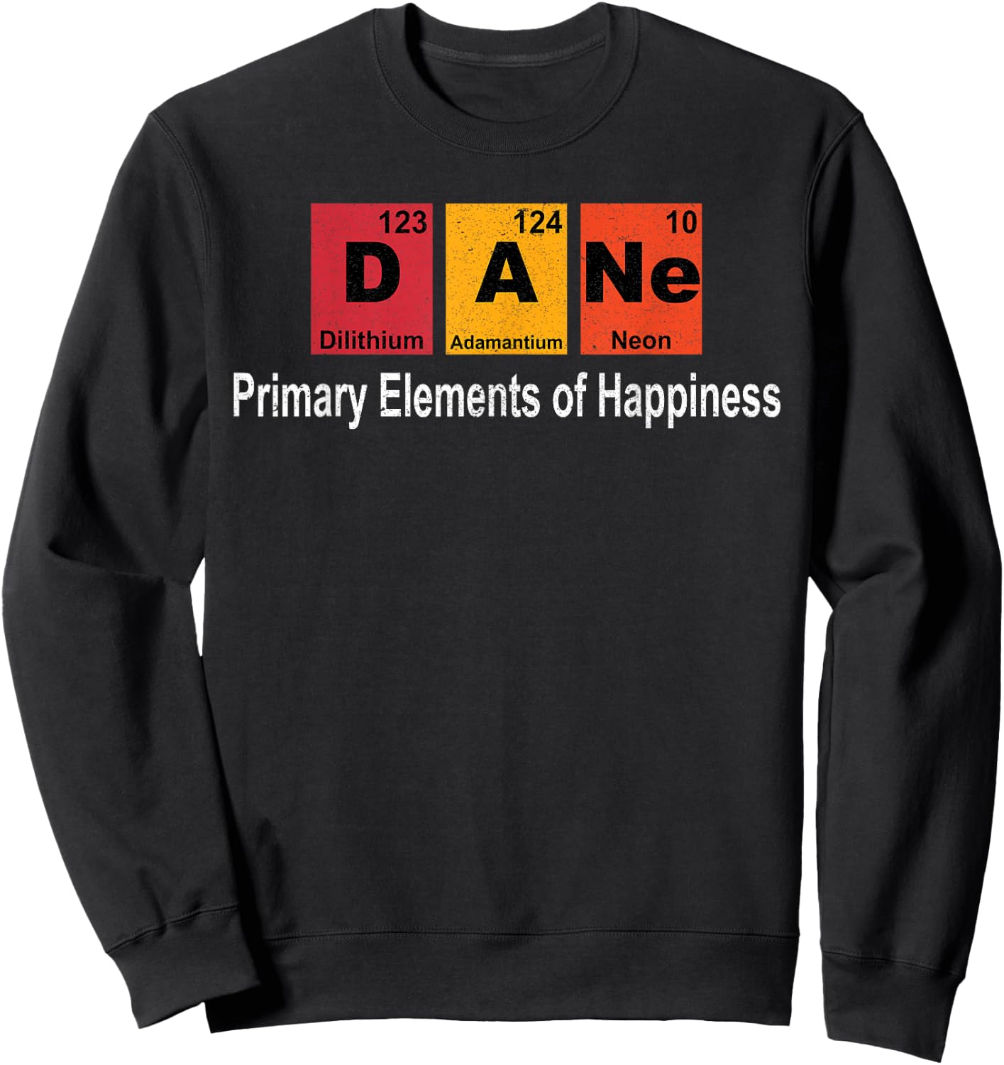 Vintage Great Dane Dog Science Funny Periodic Table Pet Gift Sweatshirt - Sweatshirt | Black