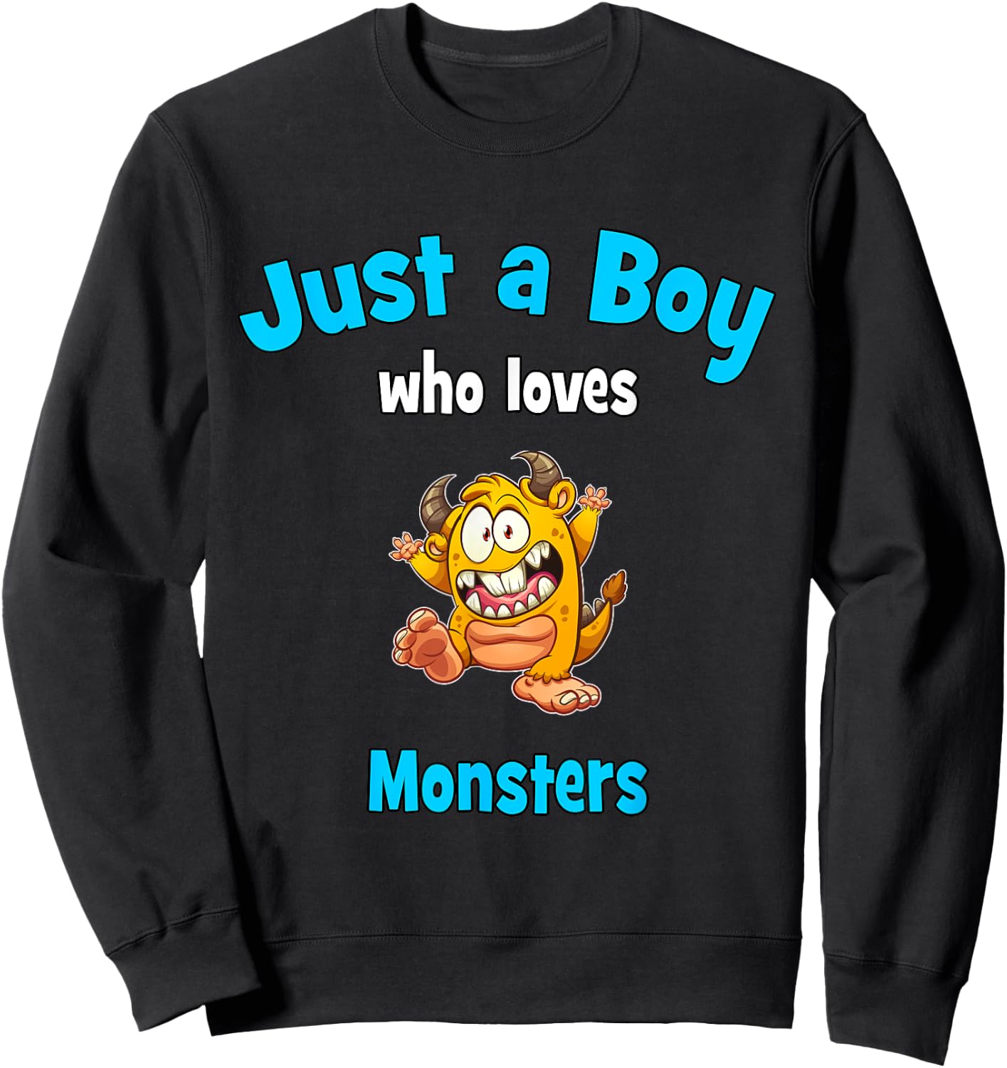 Boys Monster | Kids Monster Sweatshirt - Sweatshirt | Black