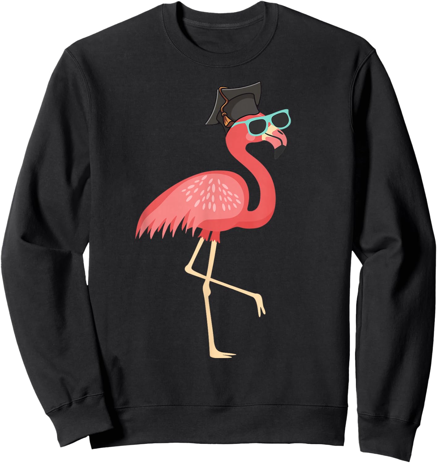 Cute Graduation 2023, Flamingo Grad 2023 Graduating Flamingo Sweatshirt - Sweatshirt | Black