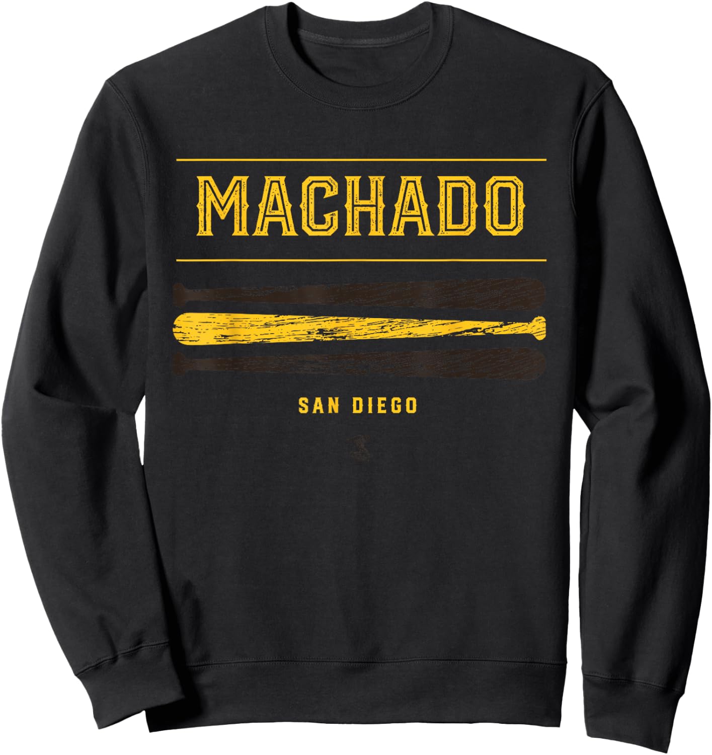 Manny Machado Vintage Baseball Bat Gameday Sweatshirt - Sweatshirt | Black