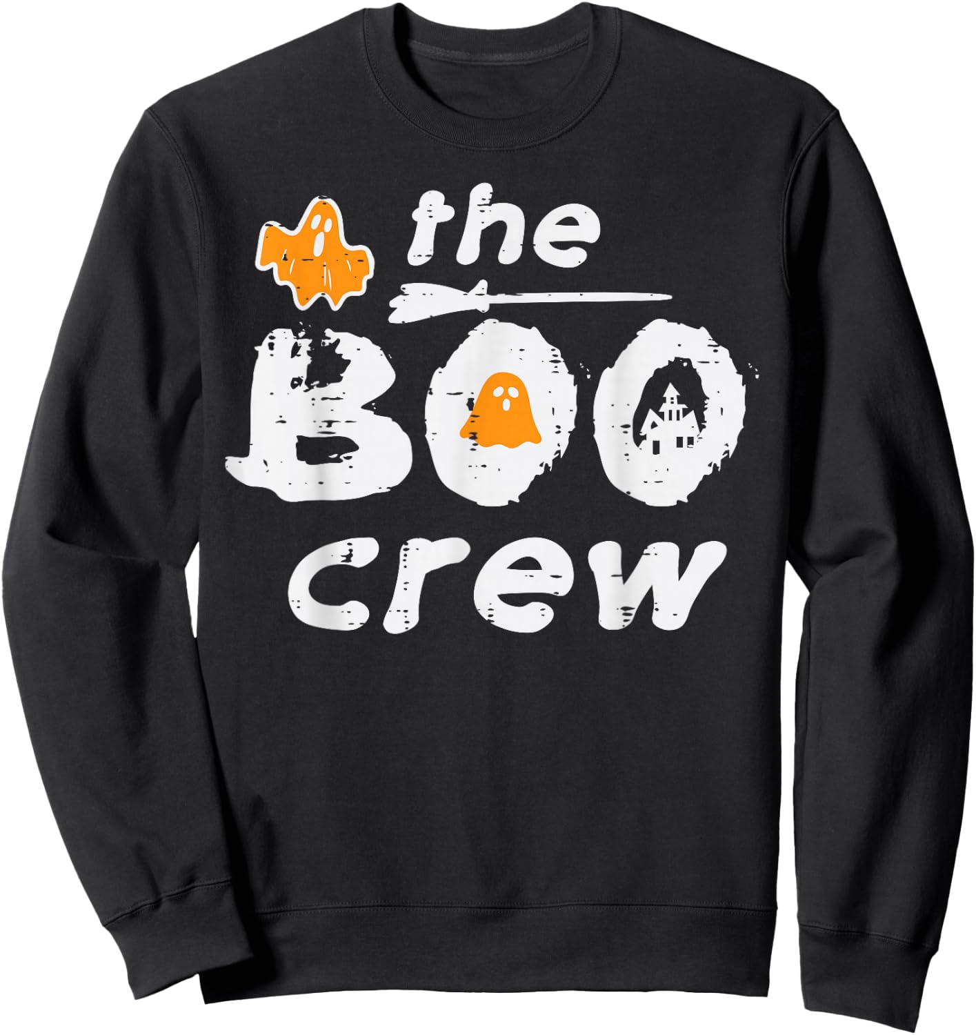 Halloween The Boo Crew Matching Costume Squad Men Women Kids Sweatshirt - Sweatshirt | Black