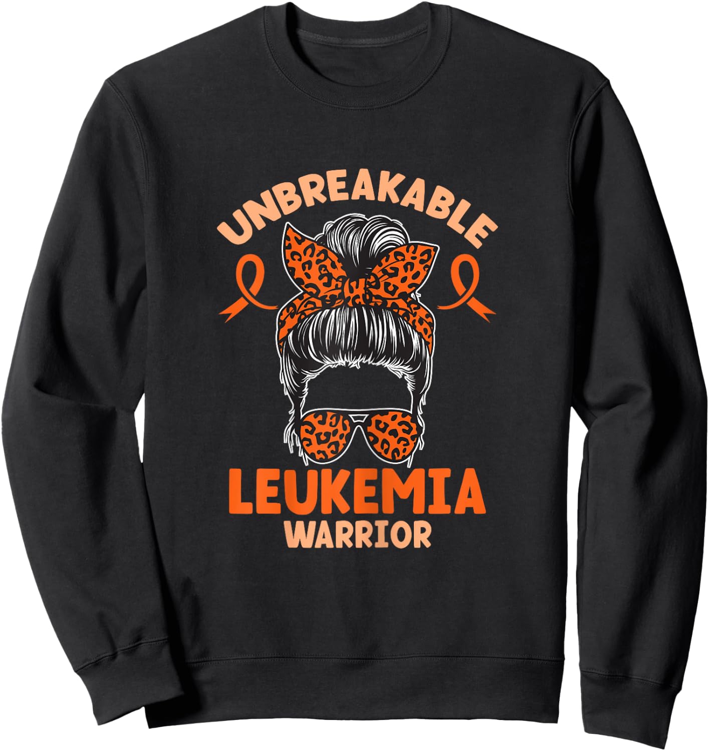 Leukemia Awareness Unbreakable Leukemia Warrior Sweatshirt - Sweatshirt | Black