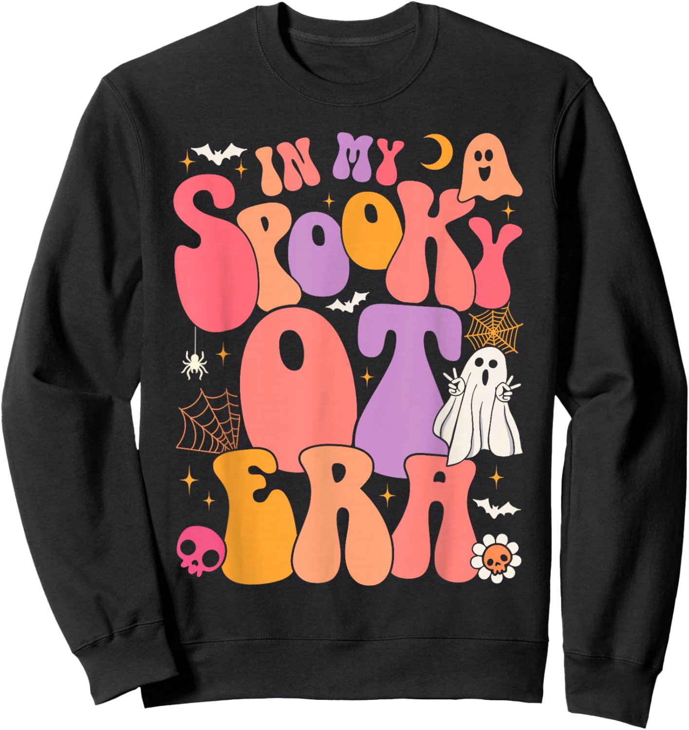 Halloween Groovy In My Spooky OT Era Occupational Therapy Sweatshirt - Sweatshirt | Black