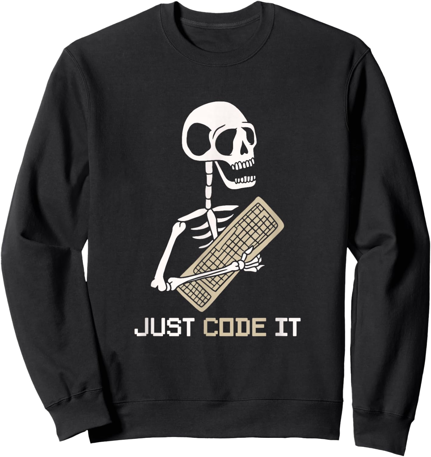Skeleton Programmer software developer Coder Code It Sweatshirt - Sweatshirt | Black