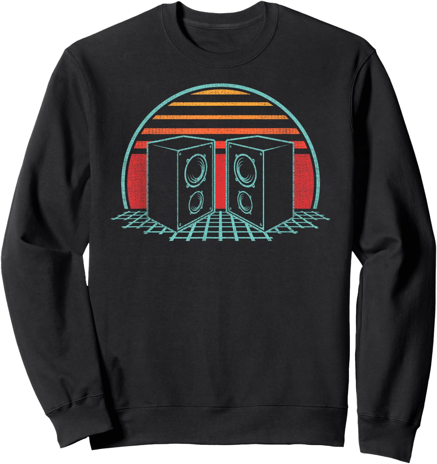 Audio Engineer Speaker Retro 80s Style Sound Guy Sweatshirt - Sweatshirt | Black