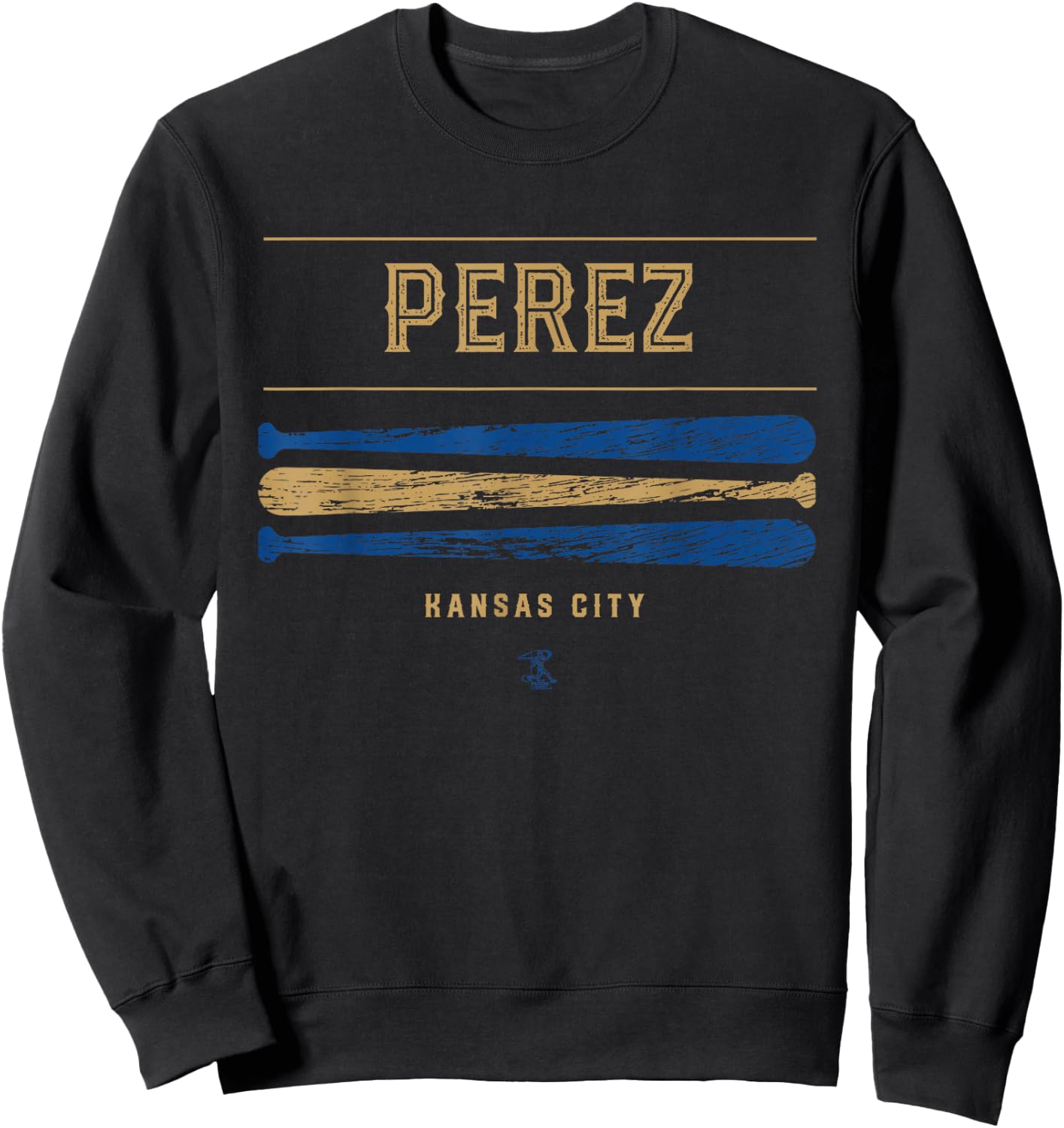 Salvador Perez Vintage Baseball Bat Gameday Sweatshirt - Sweatshirt | Black