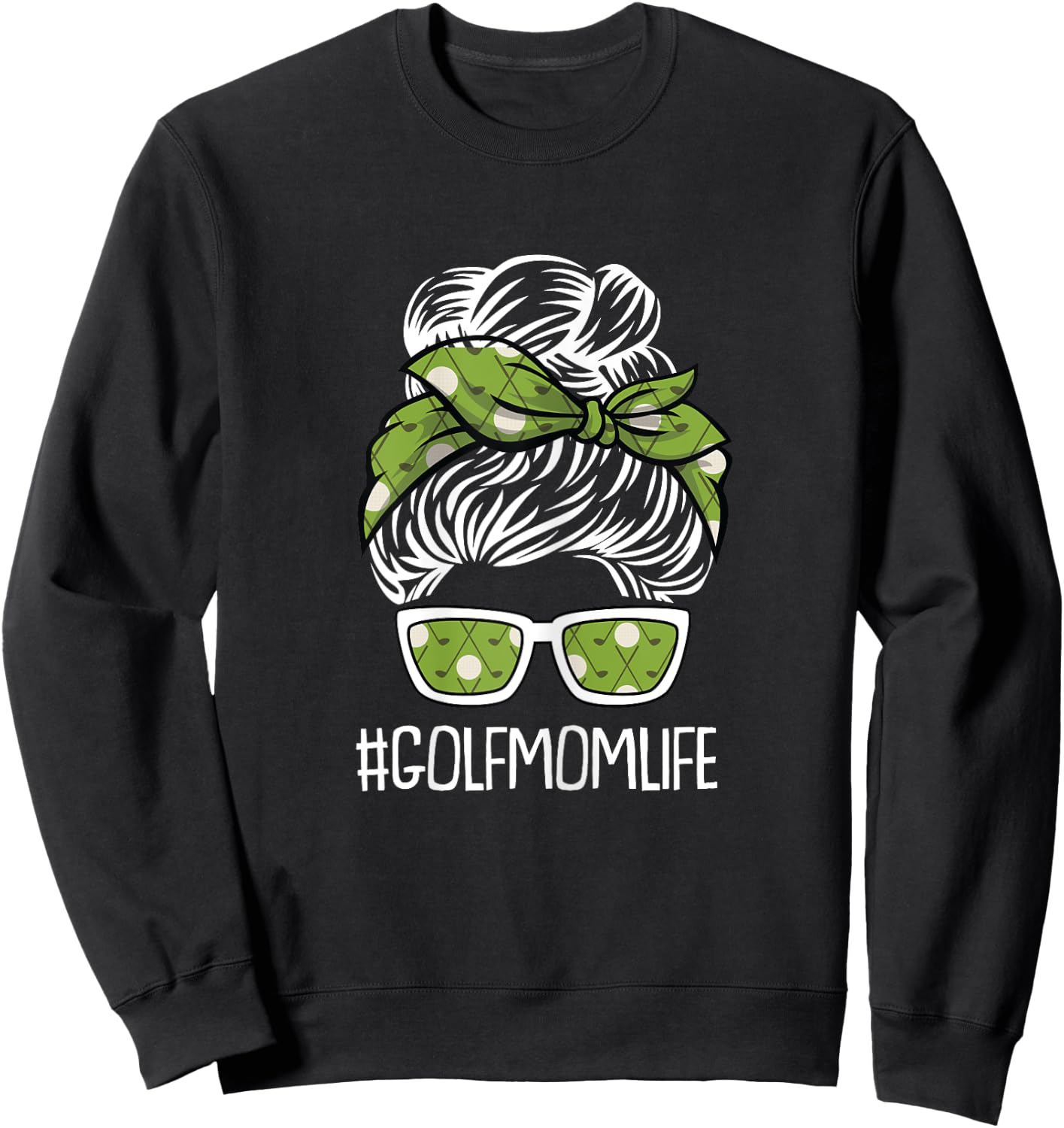 Golf Mom Life Mothers-Day Golf-er Sport Lover Mama Mommy Sweatshirt - Sweatshirt | Black