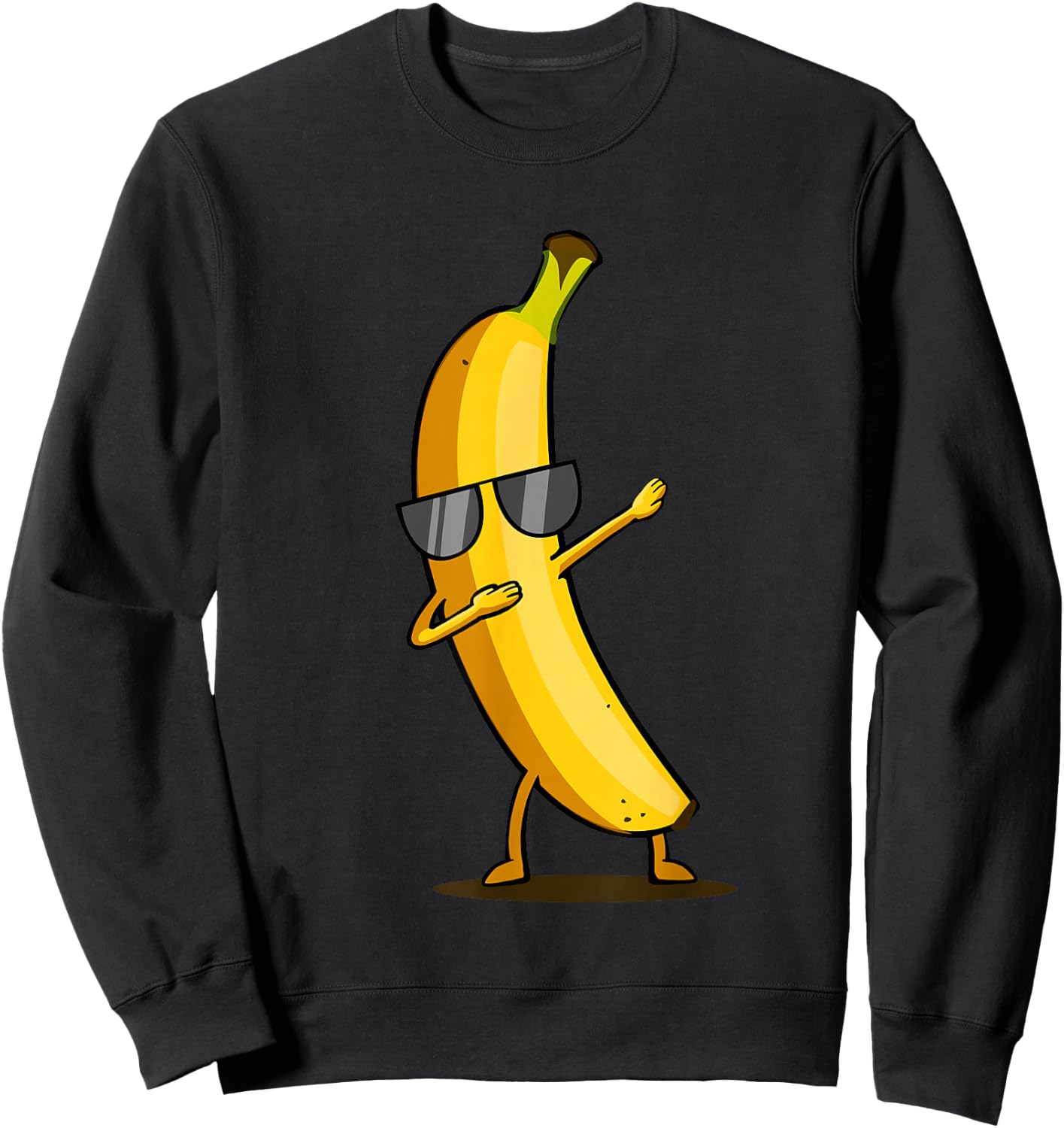 Dabbing Yellow Banana - Dab Funny Dancing Fruit Sweatshirt - Sweatshirt | Black