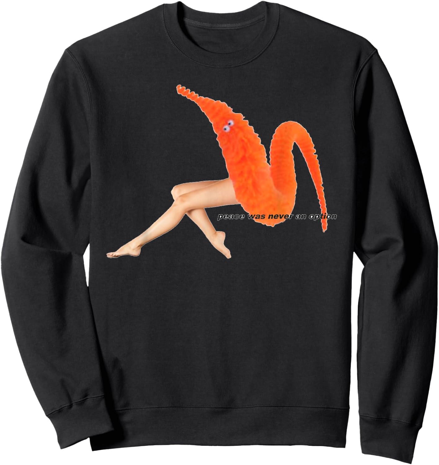 Worm on a String - Meme Game, Peace was Never an Option Sweatshirt - Sweatshirt | Black
